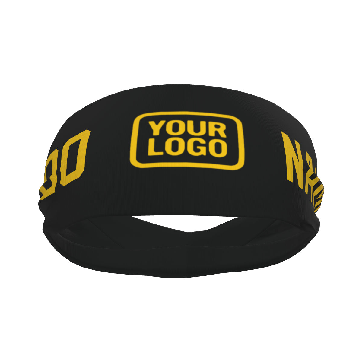 Custom Black Gold Sports headband
