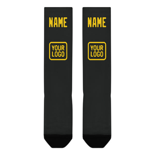 Custom Black Gold Knee-High Sock