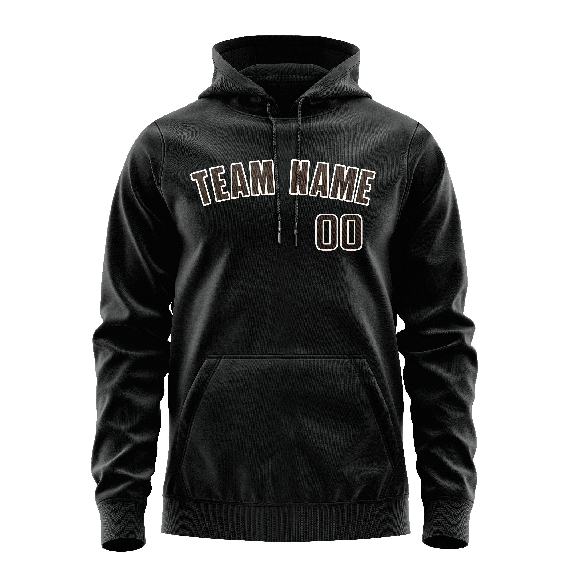 Custom Black Brown Hoodie
