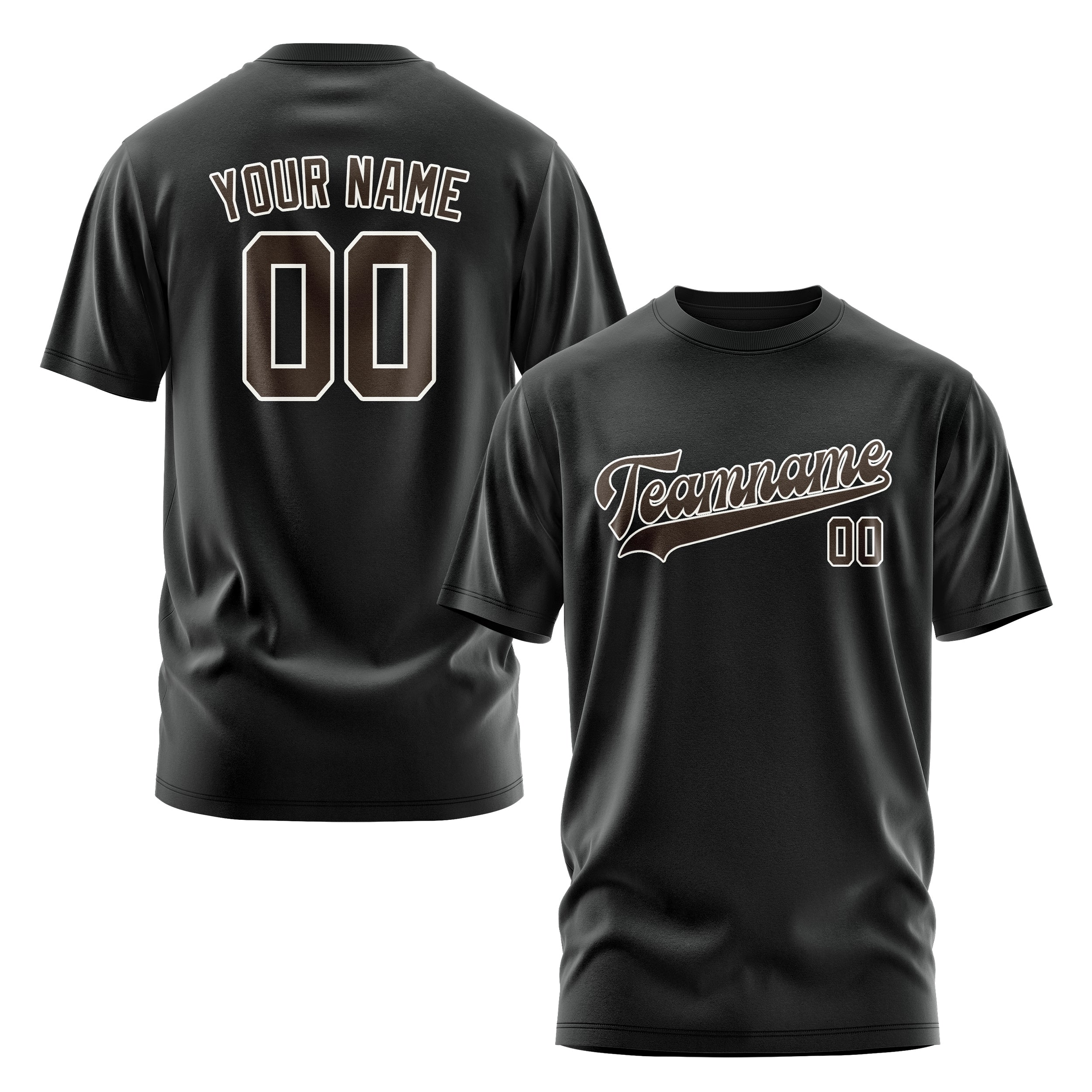 Custom Black Brown T-Shirt
