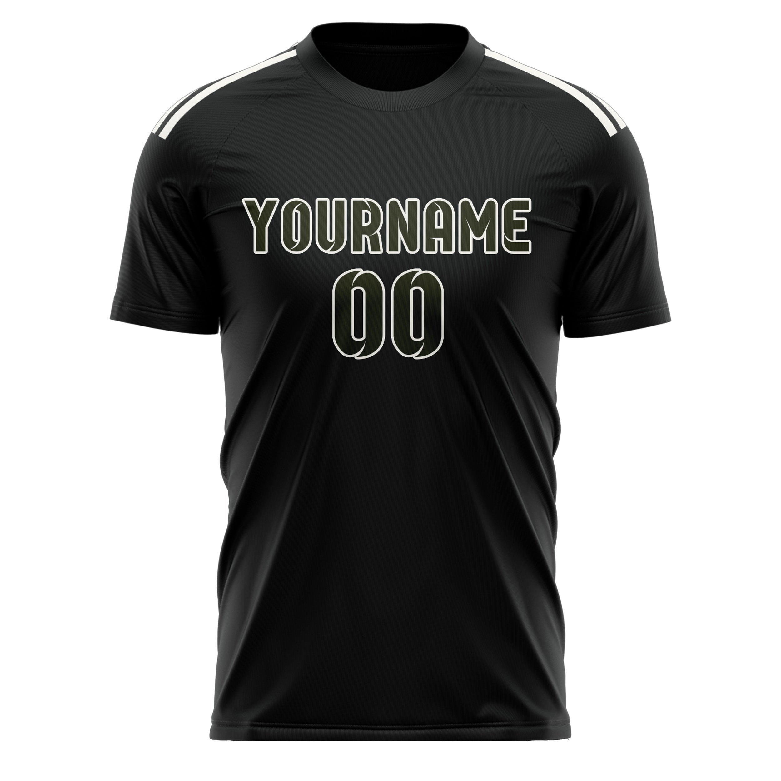 Custom Black Olive Soccer Jersey