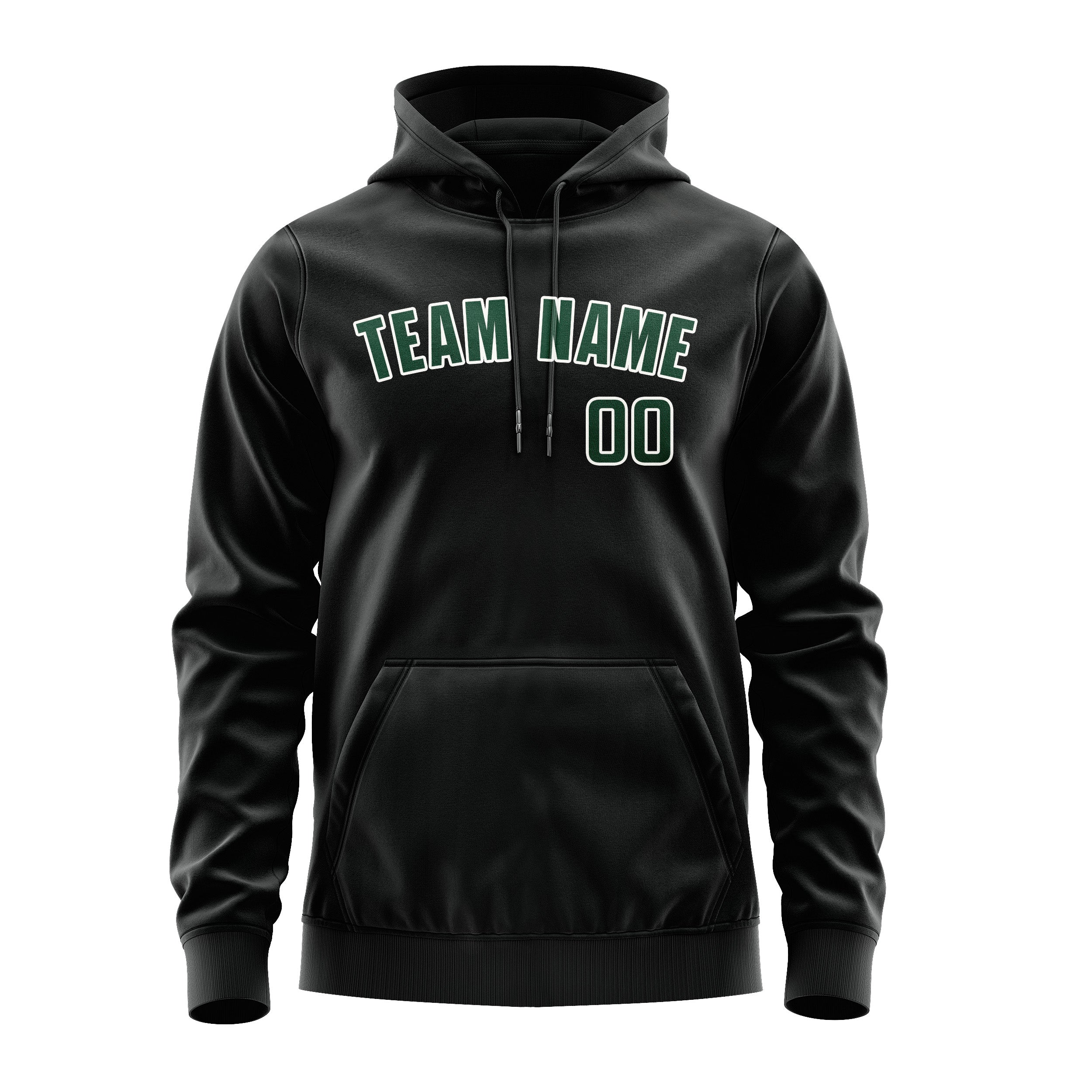 Custom Black Green Hoodie