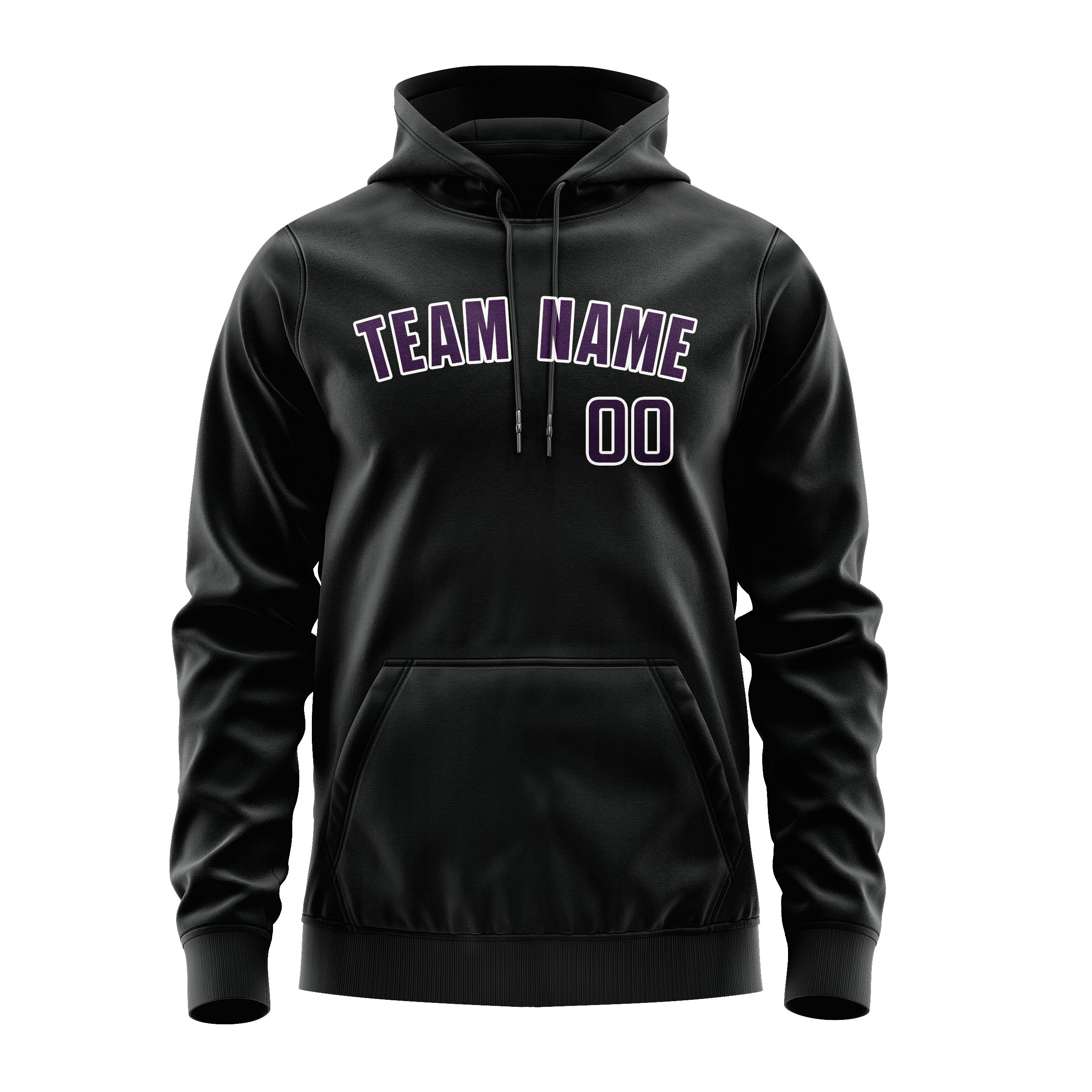 Custom Black Purple Hoodie