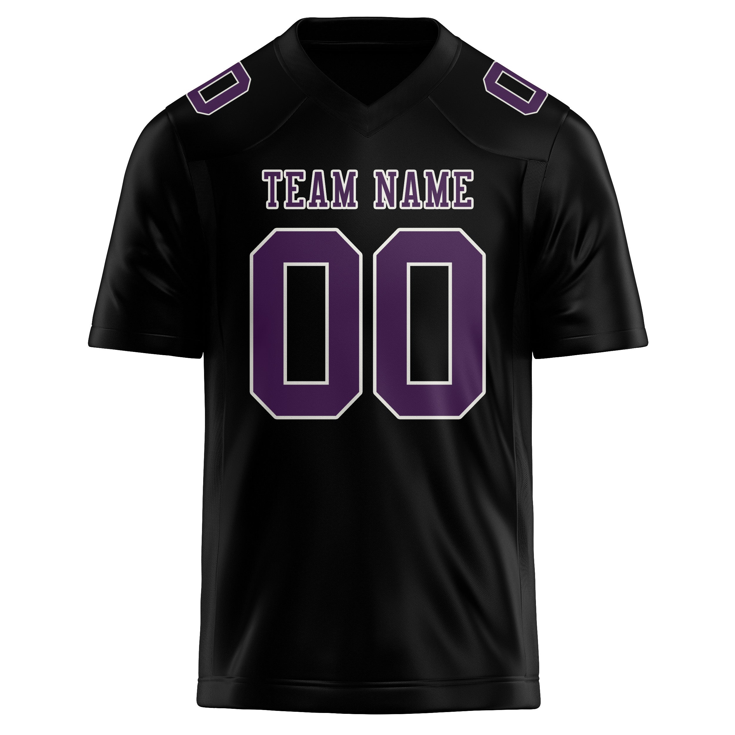 Custom Black Purple Football Jersey