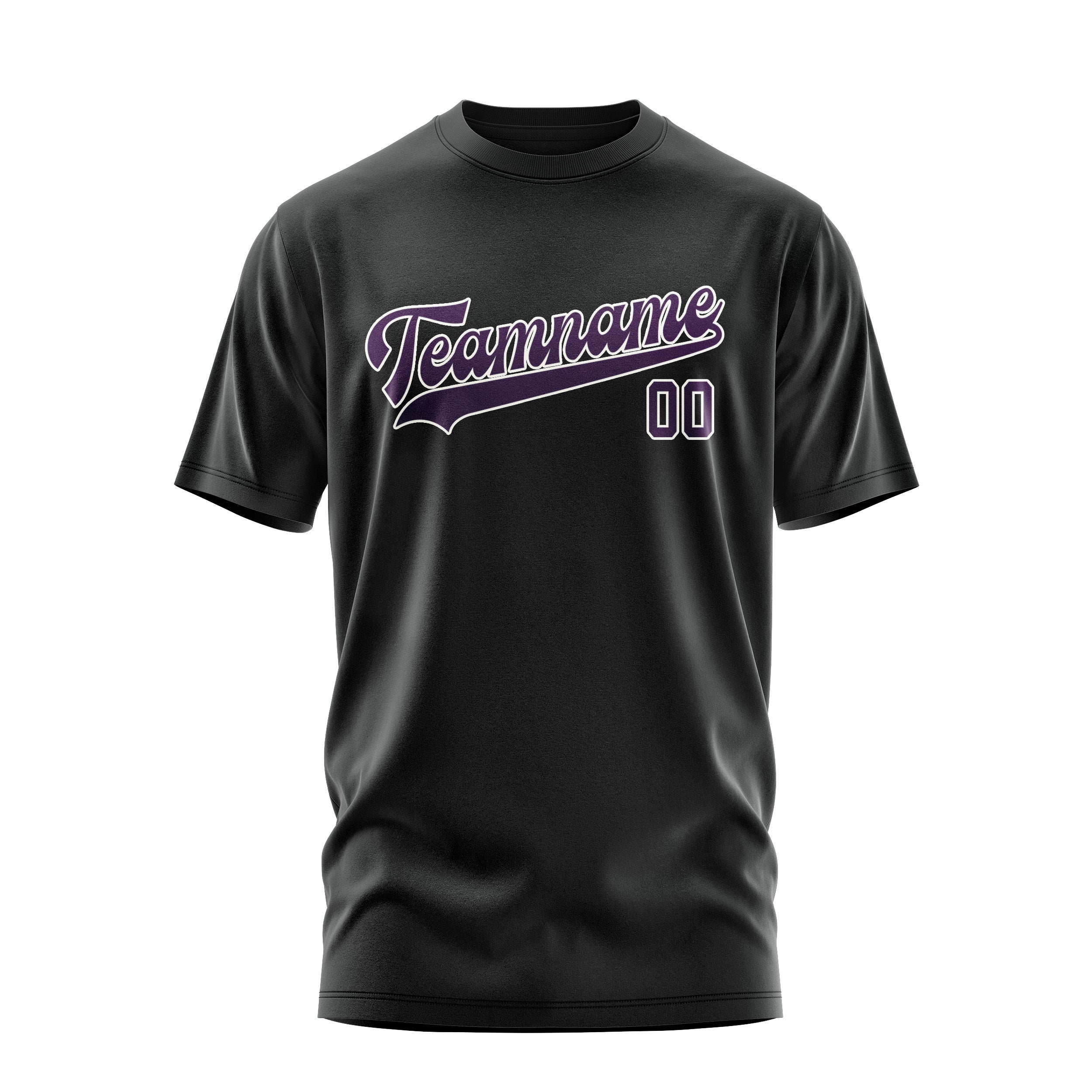 Custom Black Purple T-Shirt