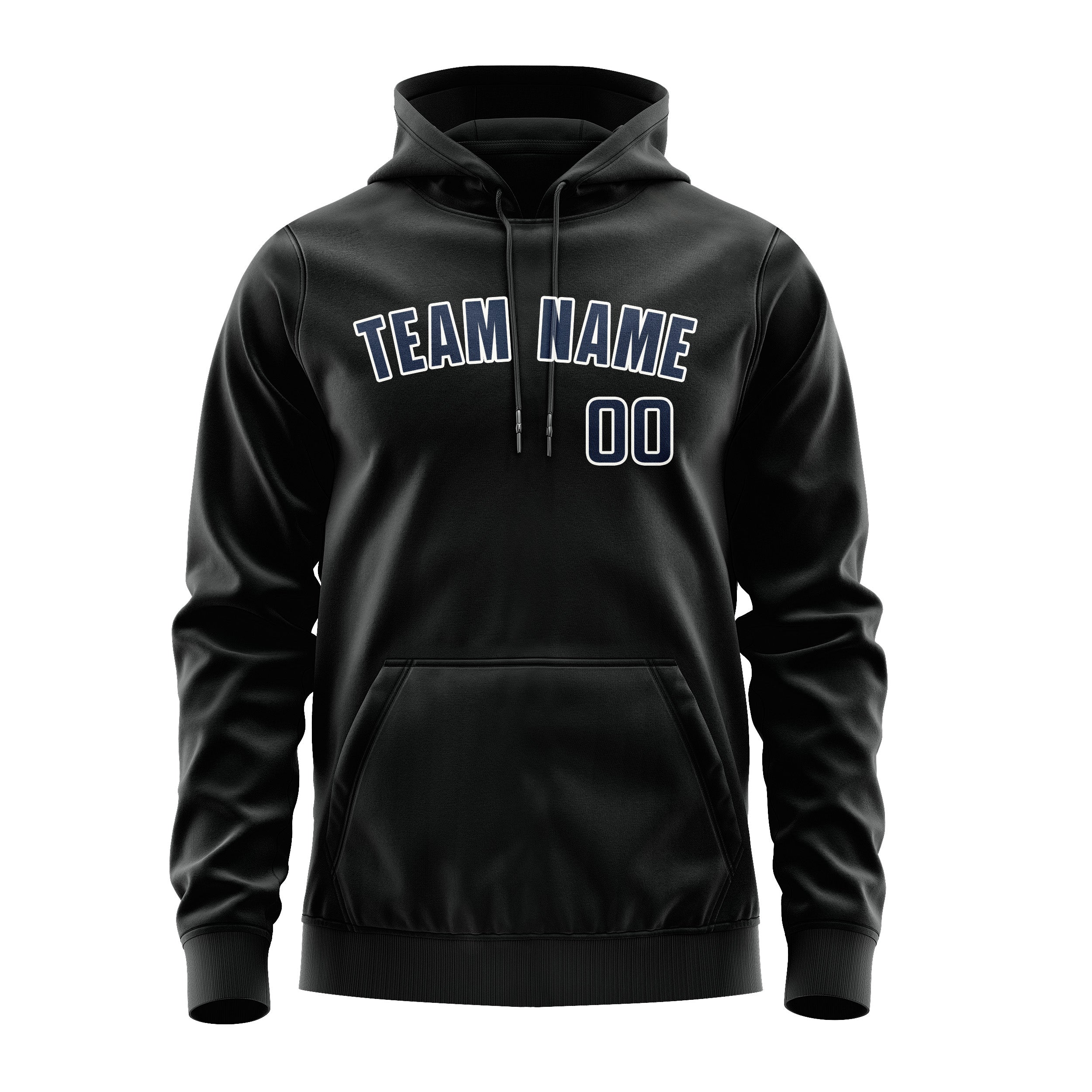 Custom Black Blue Hoodie