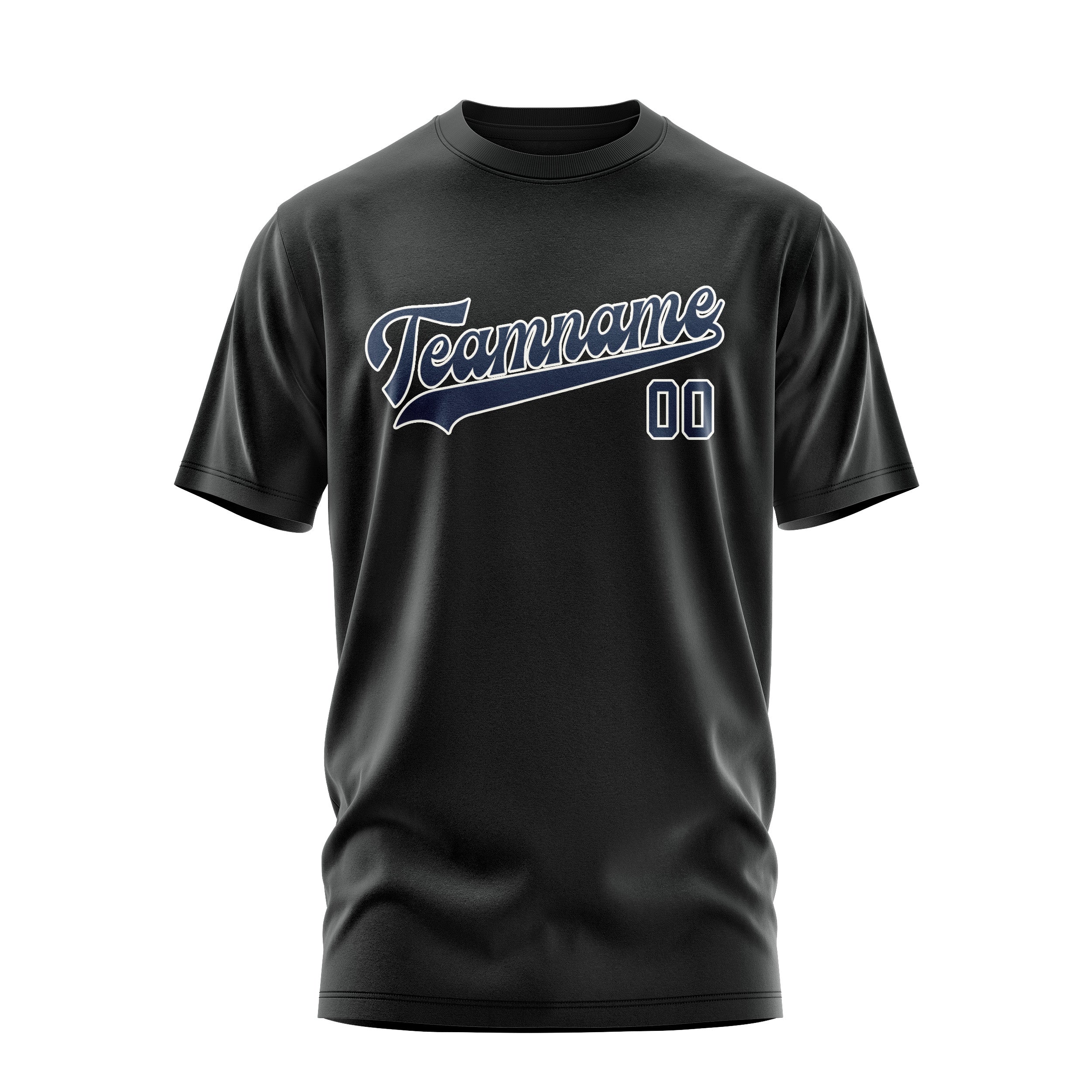 Custom Black Blue T-Shirt