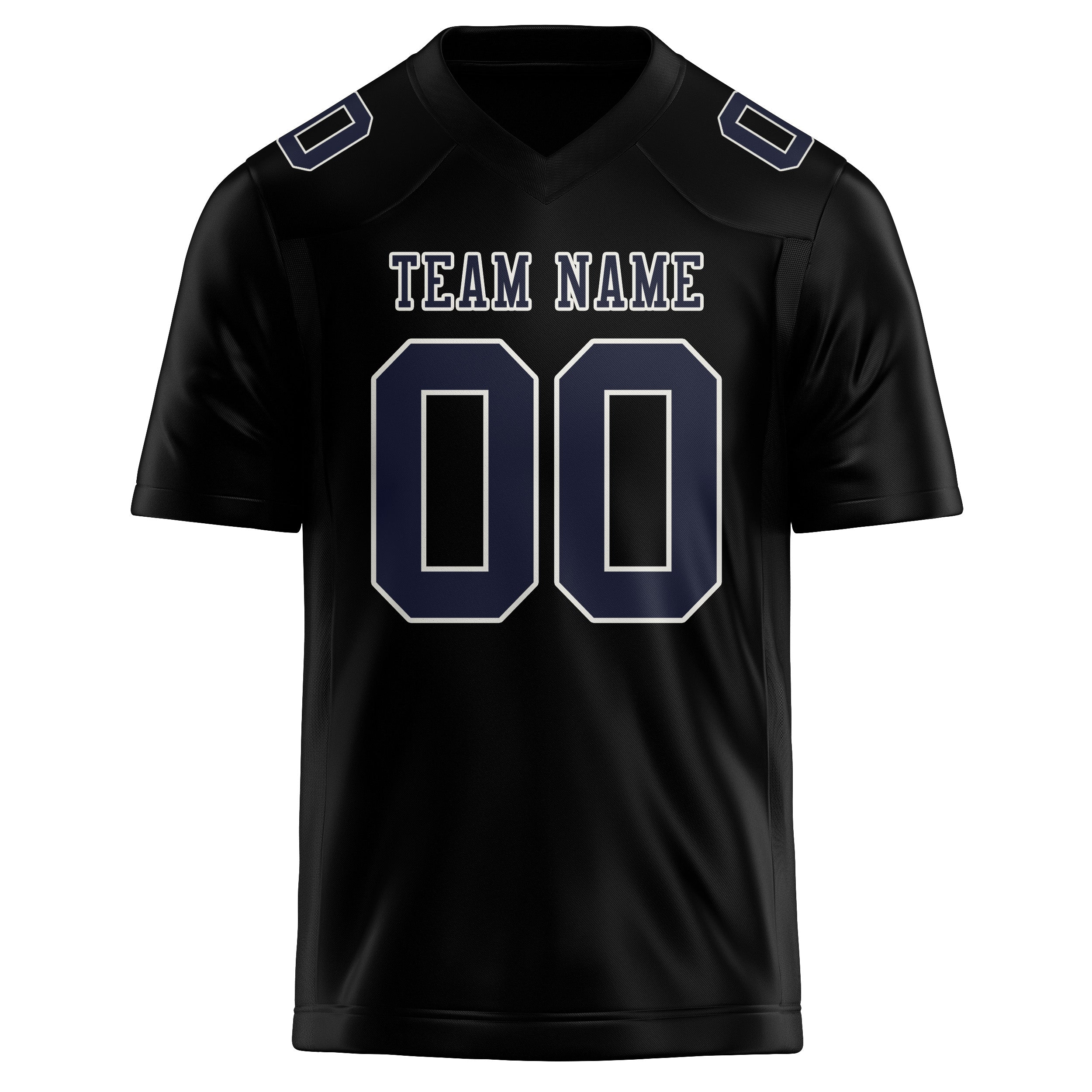 Custom Black Navy Football Jersey