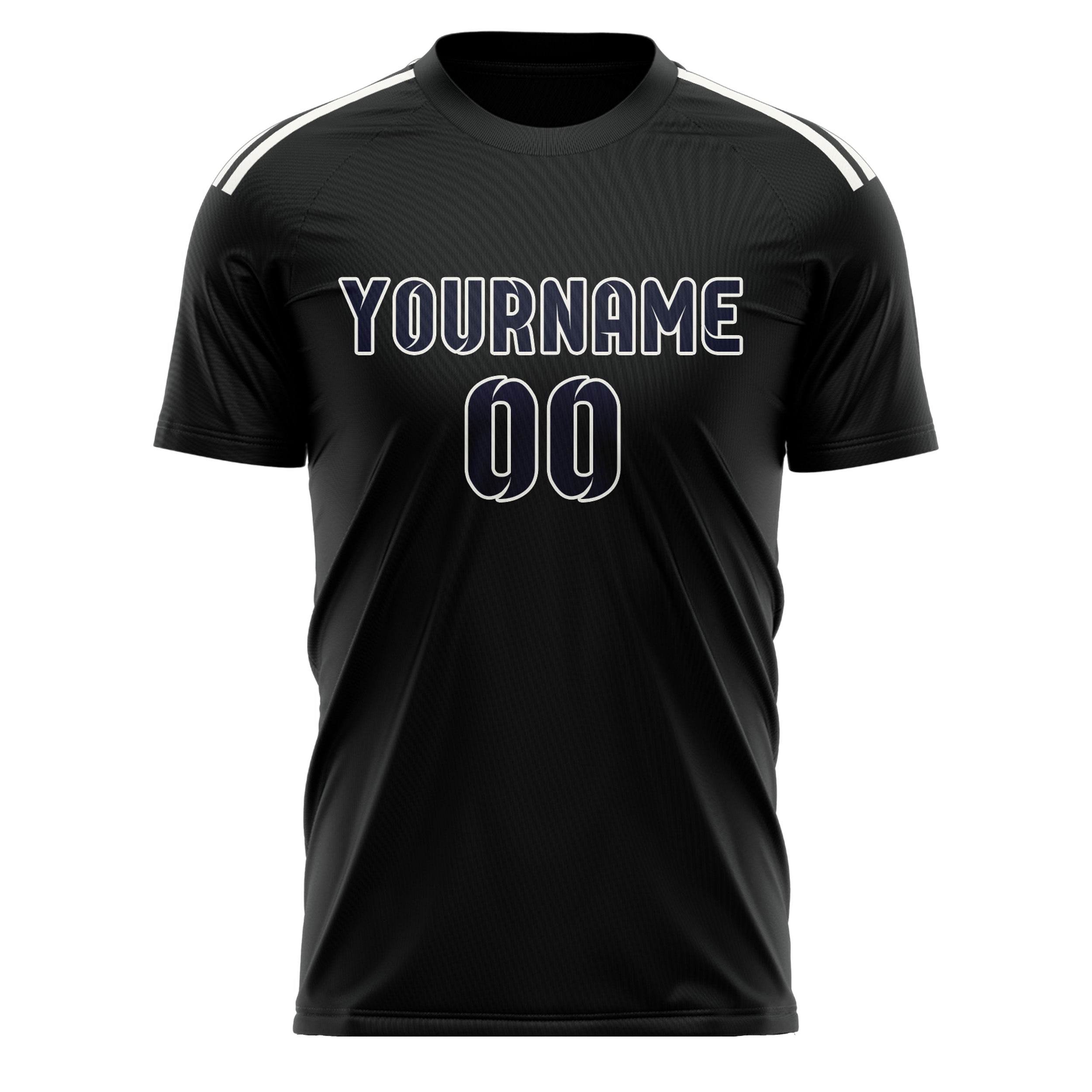Custom Black Navy Soccer Jersey