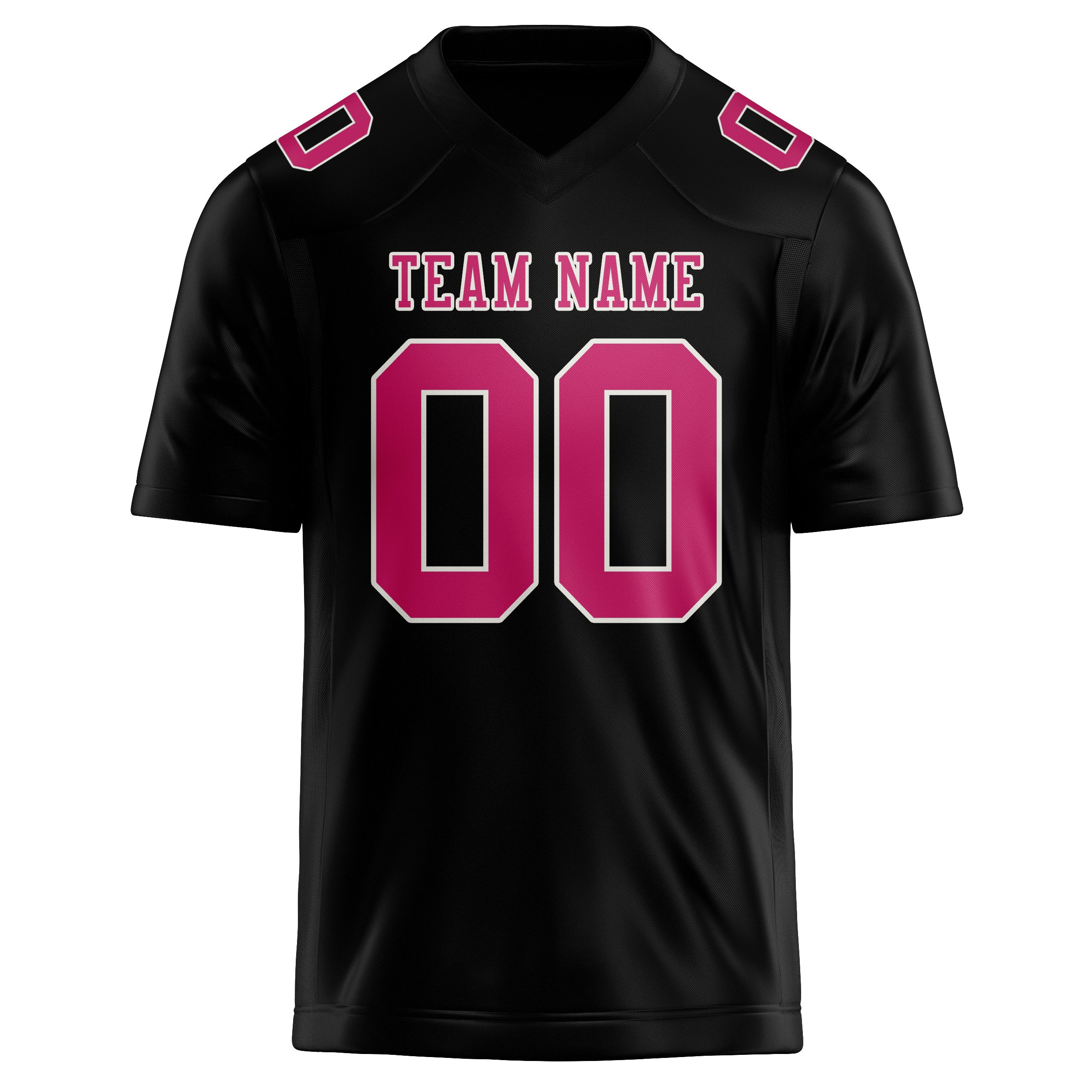 Custom Black Pink Football Jersey
