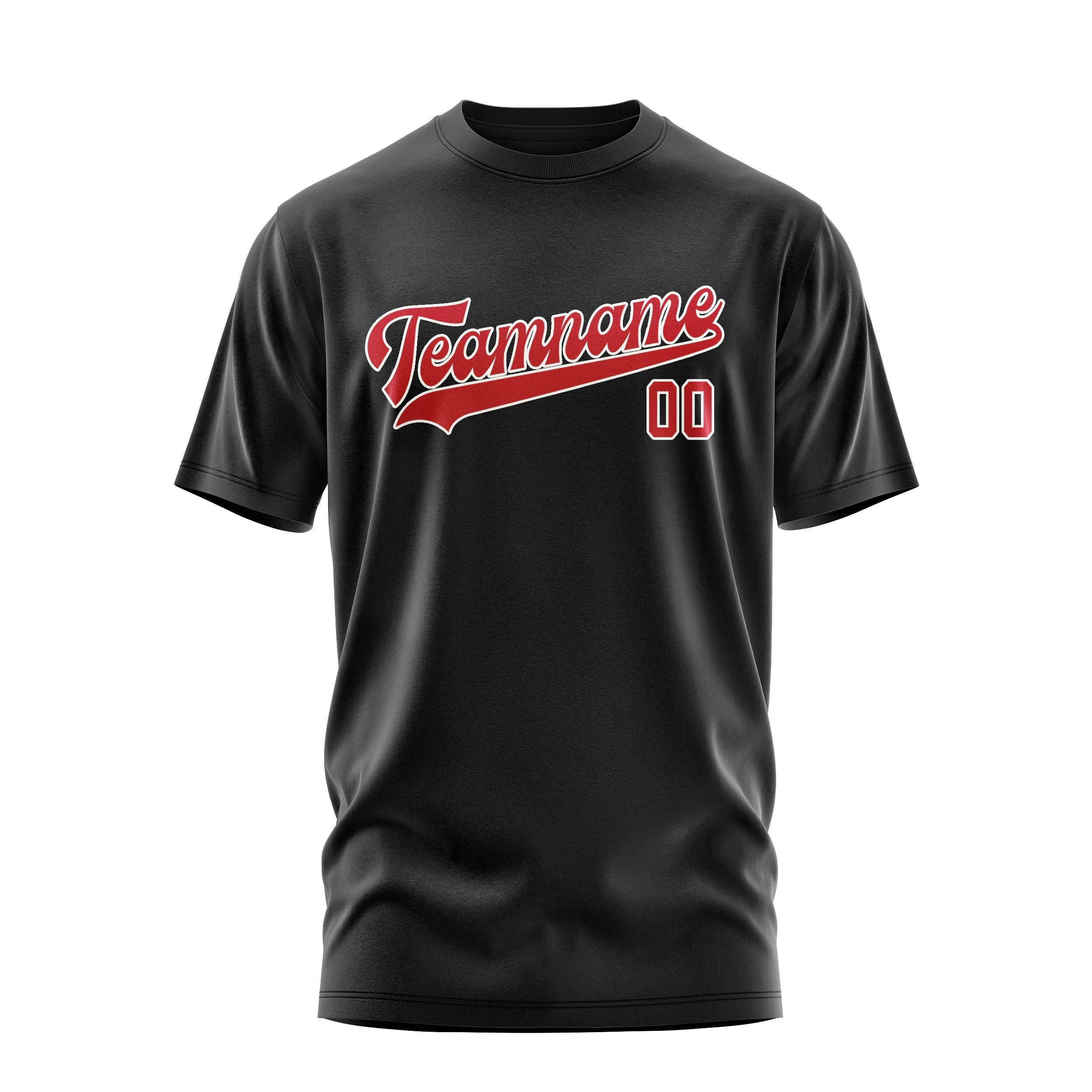 Custom Black Red T-Shirt