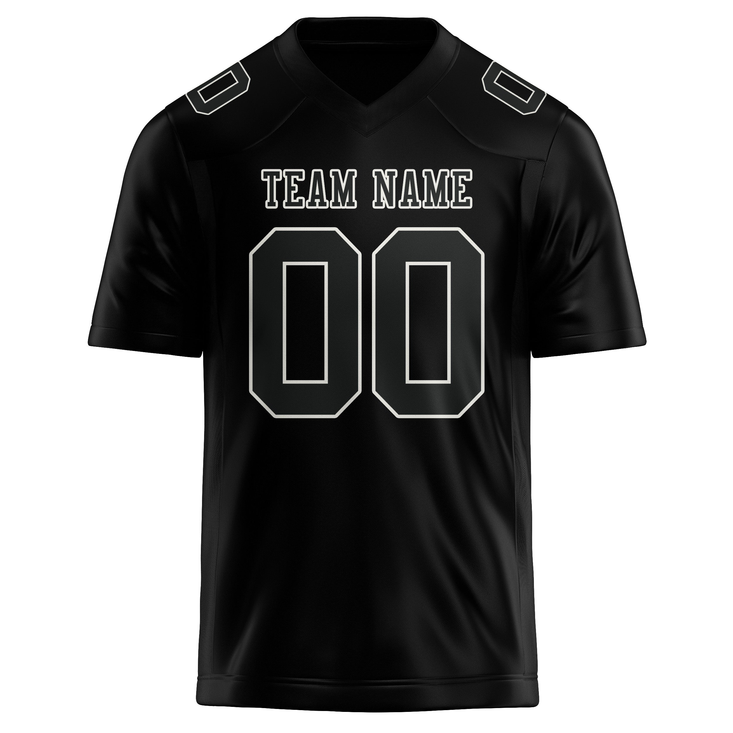 Custom Black Black Football Jersey