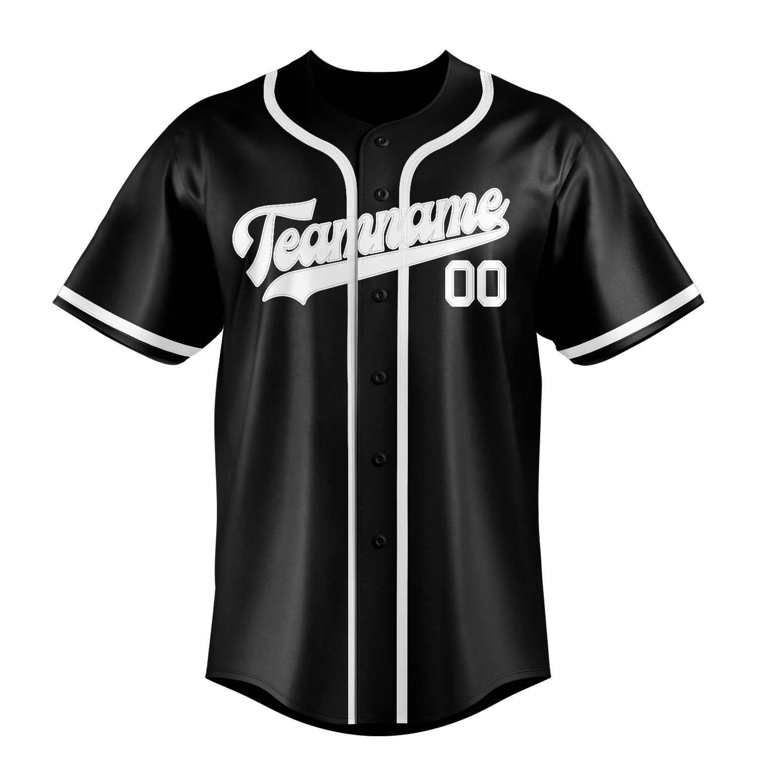 Custom Black White Baseball Jersey