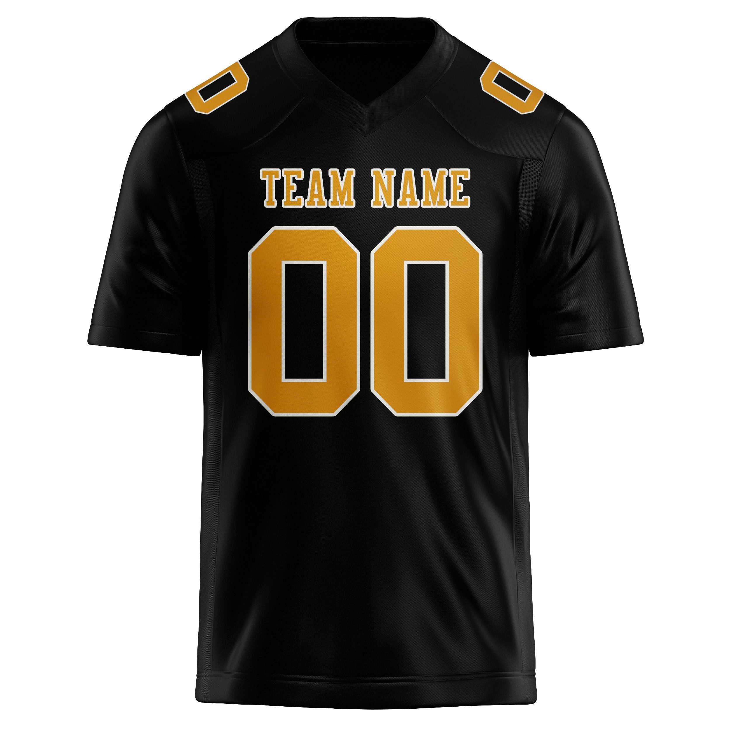 Custom Black Yellow Football Jersey