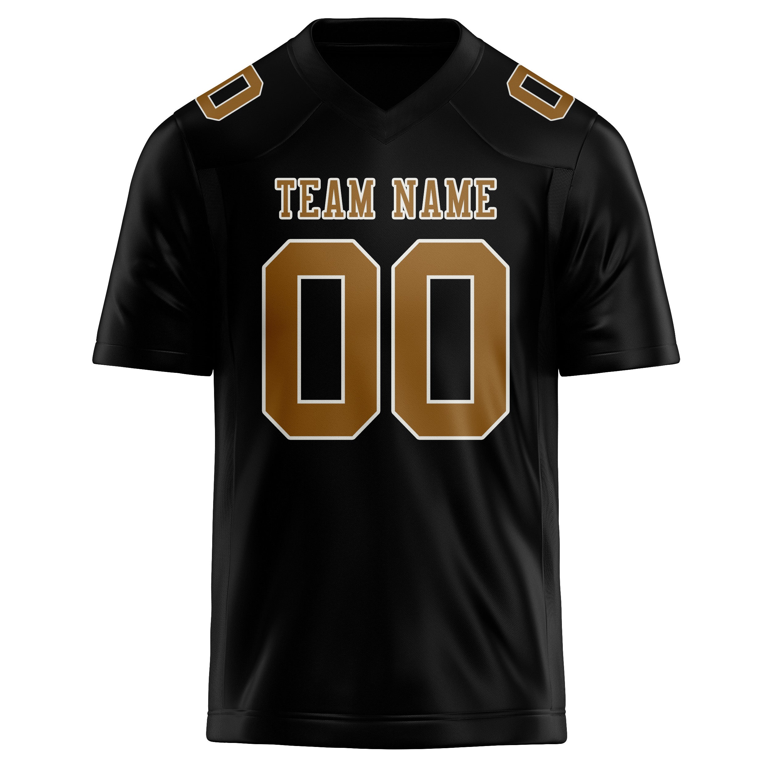 Custom Black Khaki Football Jersey