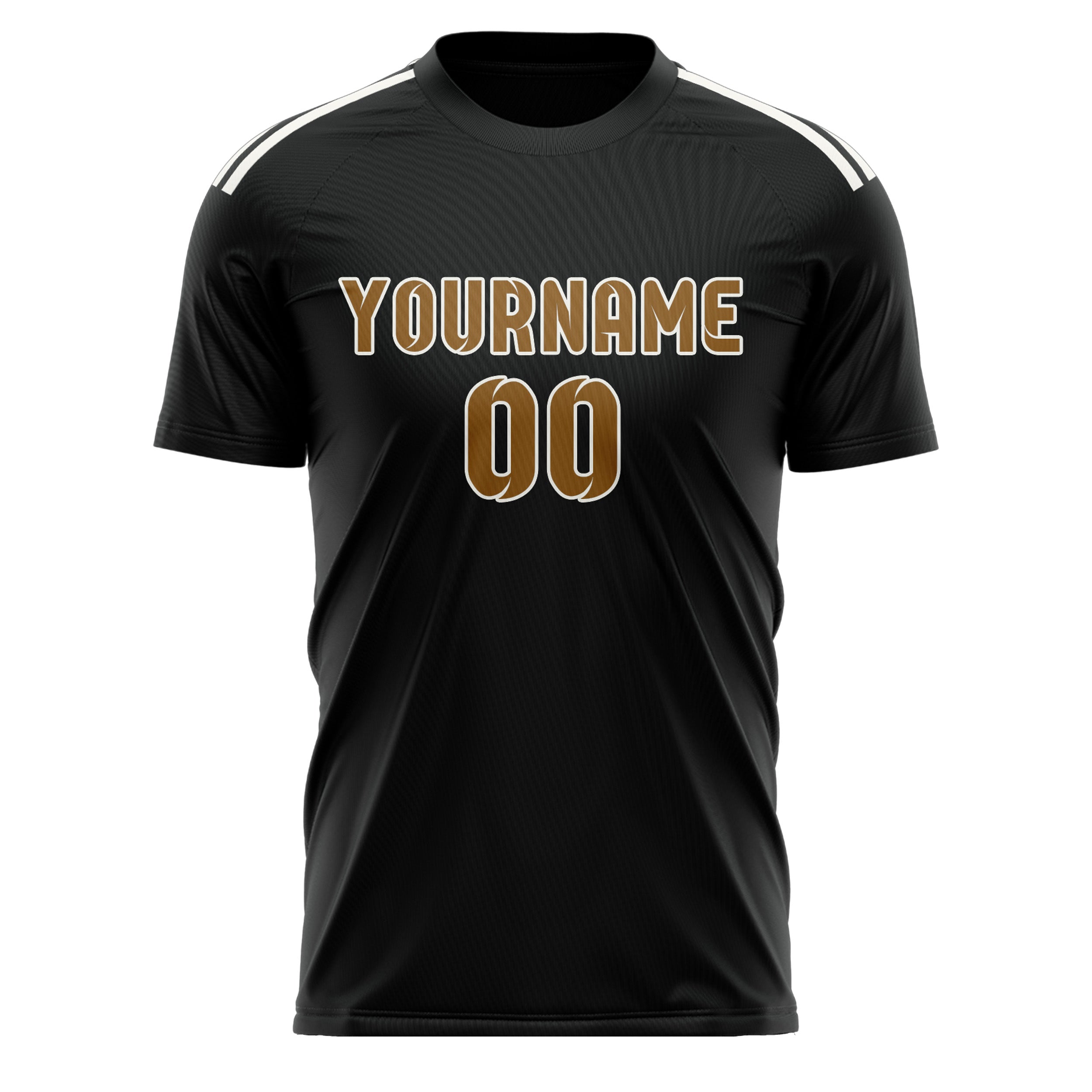 Custom Black Khaki Soccer Jersey