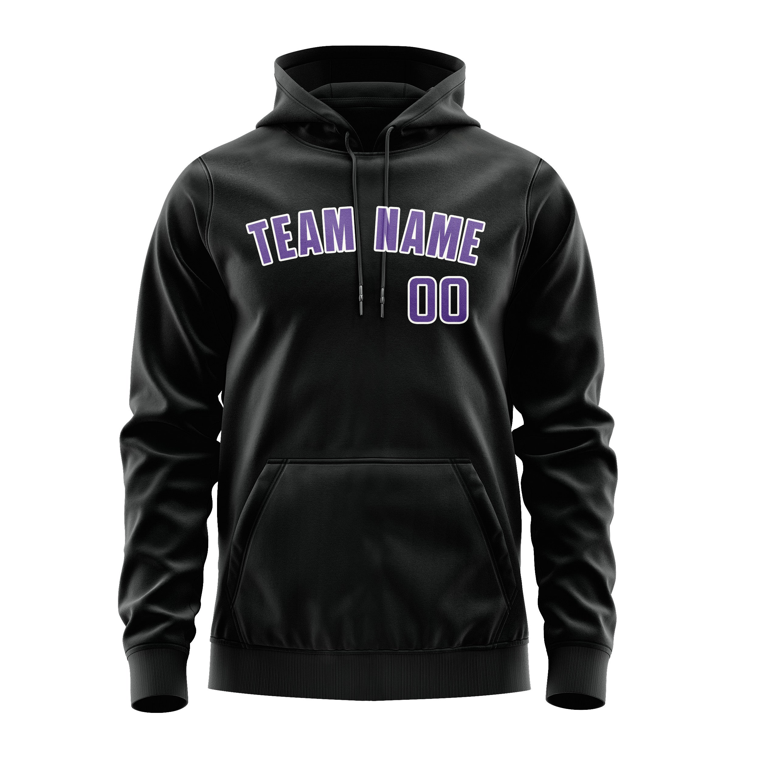 Custom Black Light Purple Hoodie