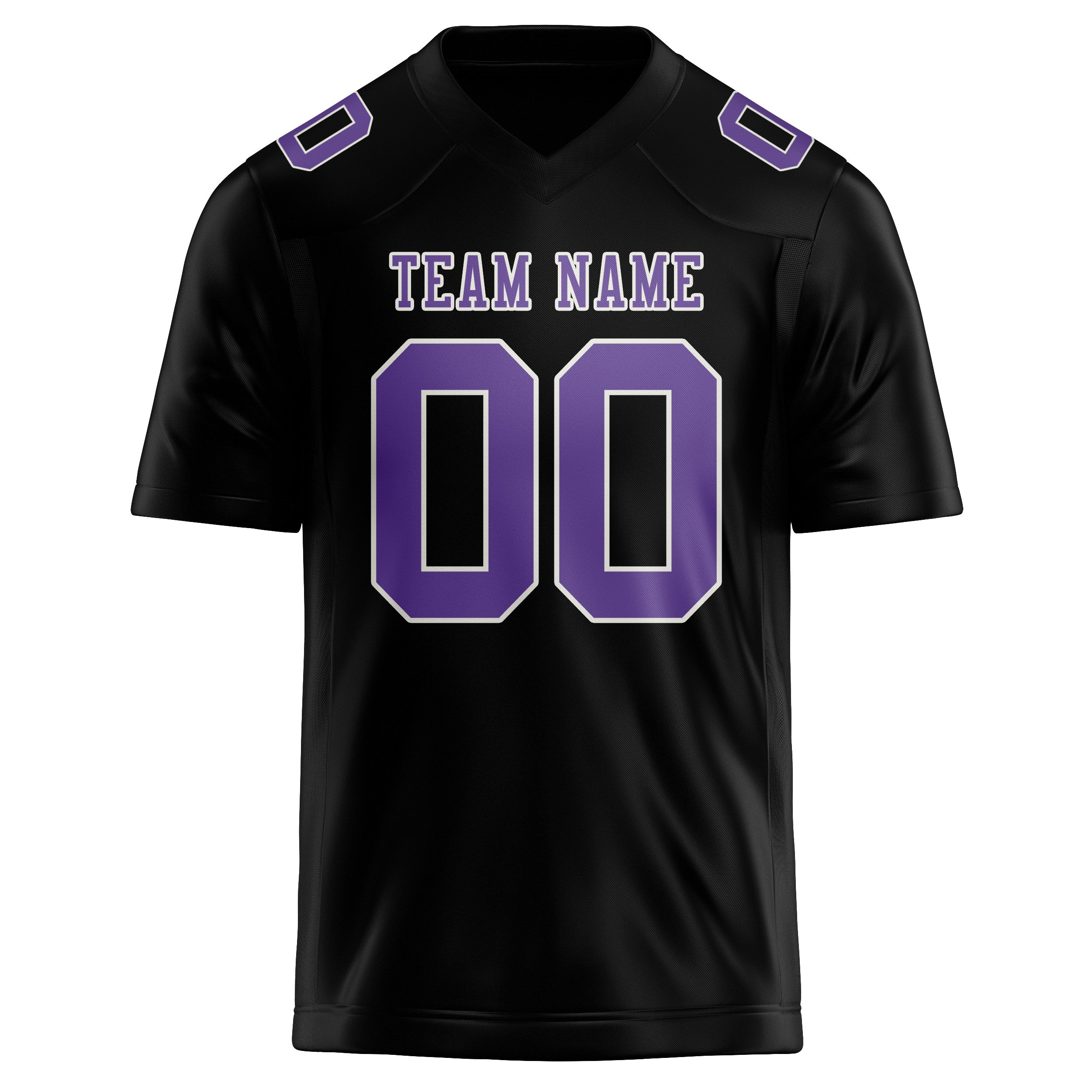 Custom Black Light Purple Football Jersey