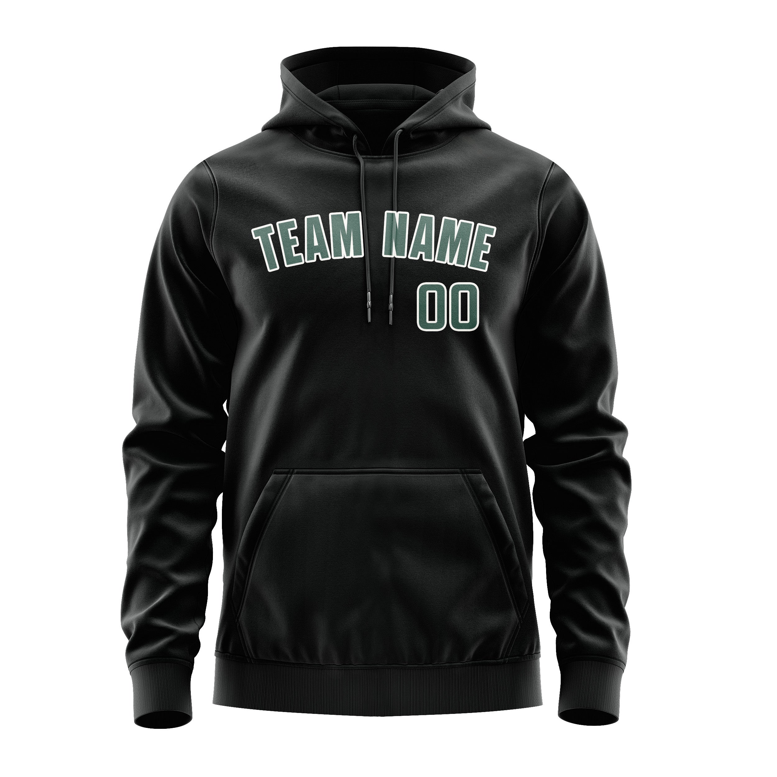 Custom Black Blue Green Hoodie