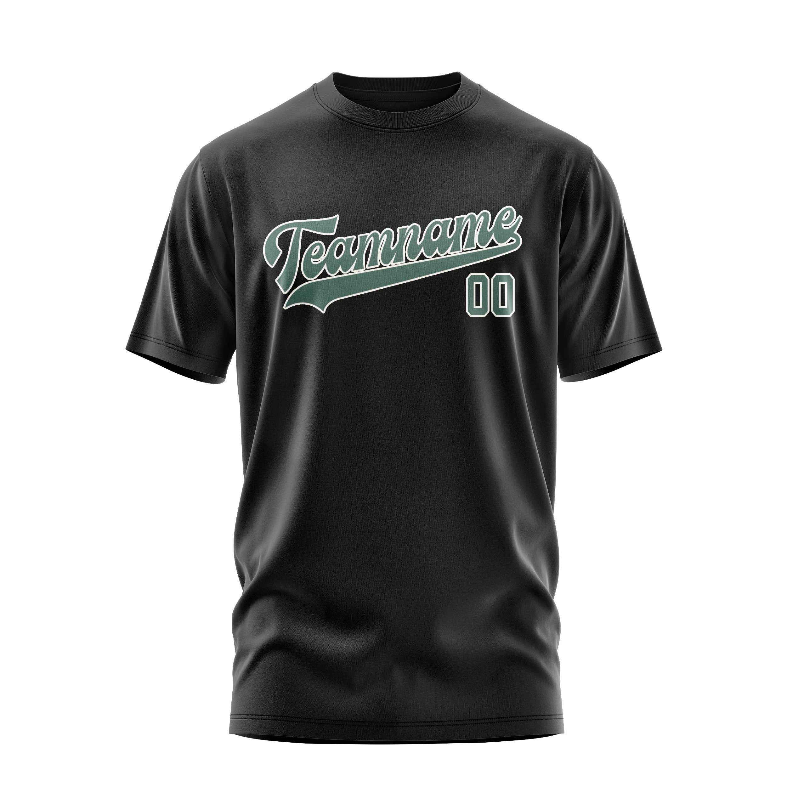 Custom Black Blue Green T-Shirt