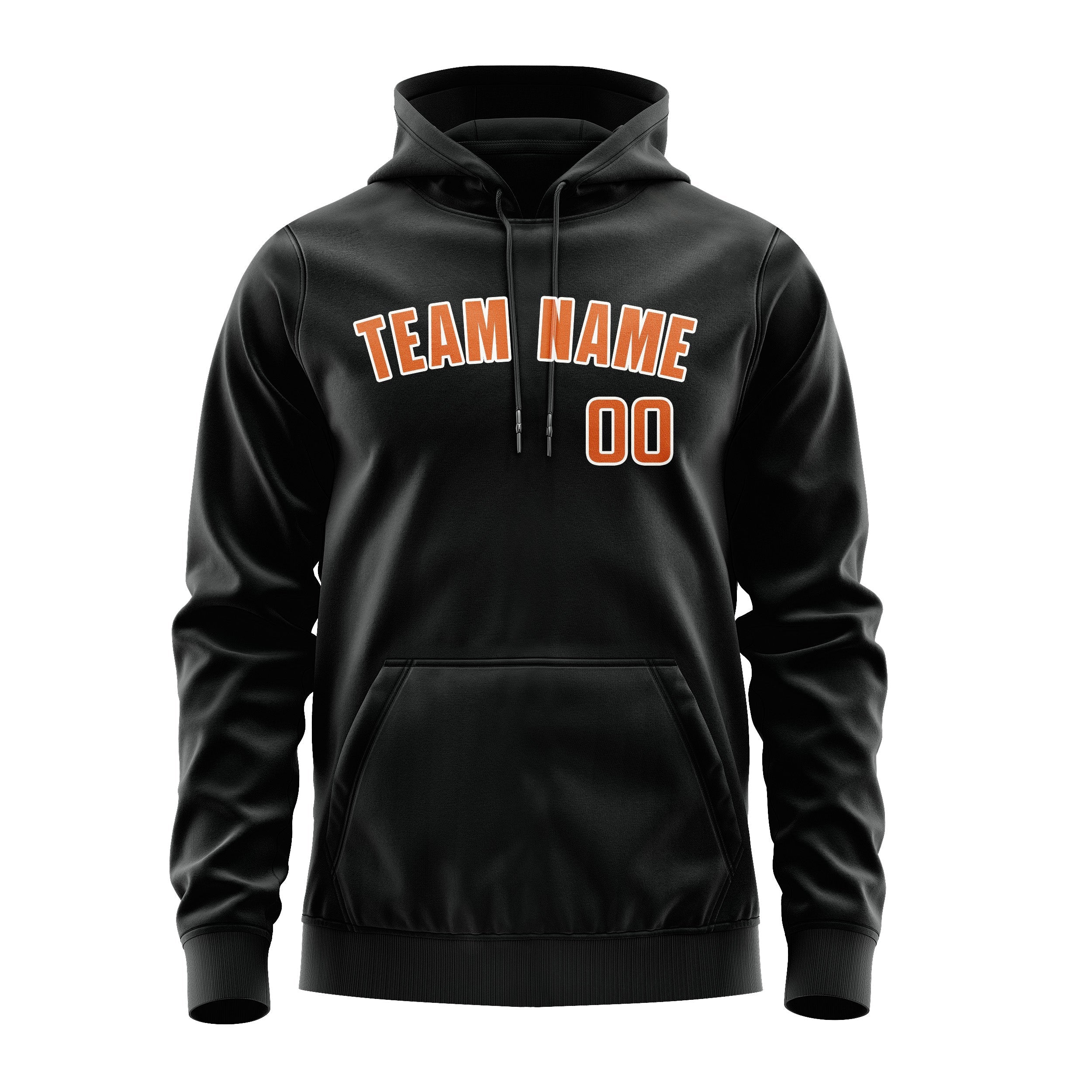 Custom Black Orange Hoodie