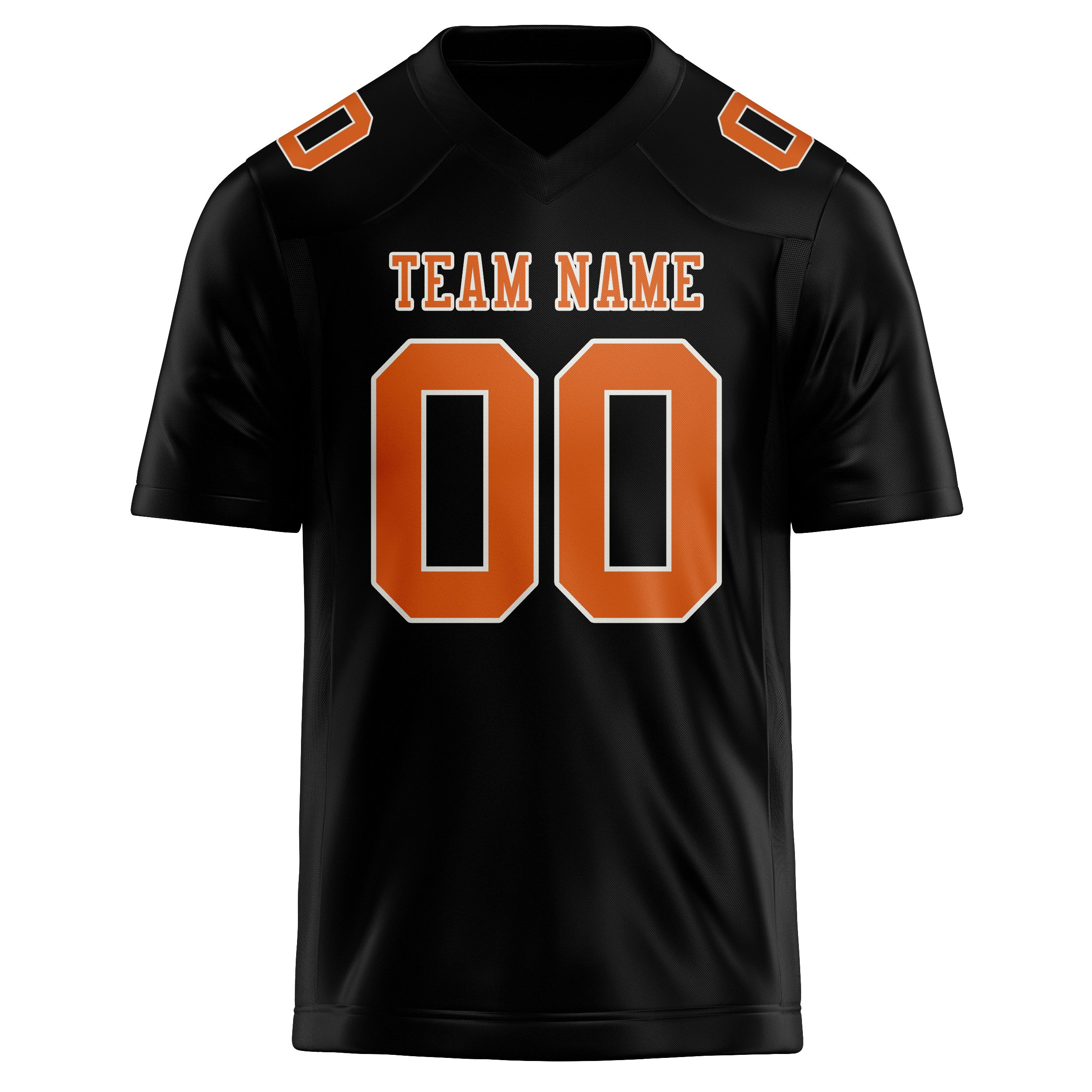 Custom Black Orange Football Jersey