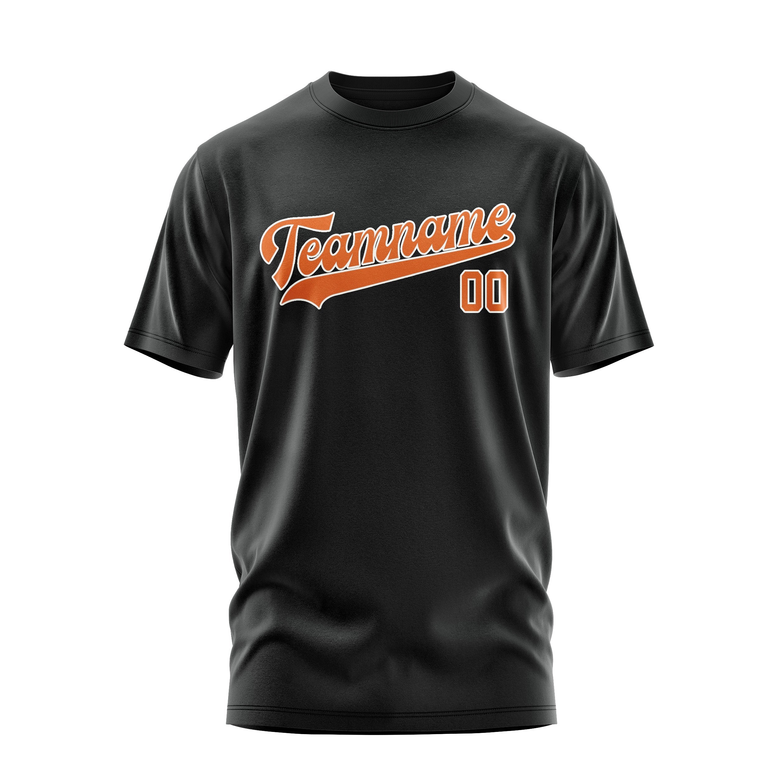 Custom Black Orange T-Shirt