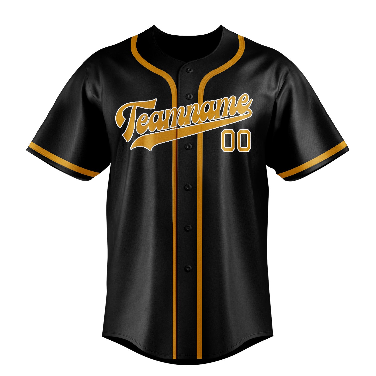 Custom Black Yellow Baseball Jersey