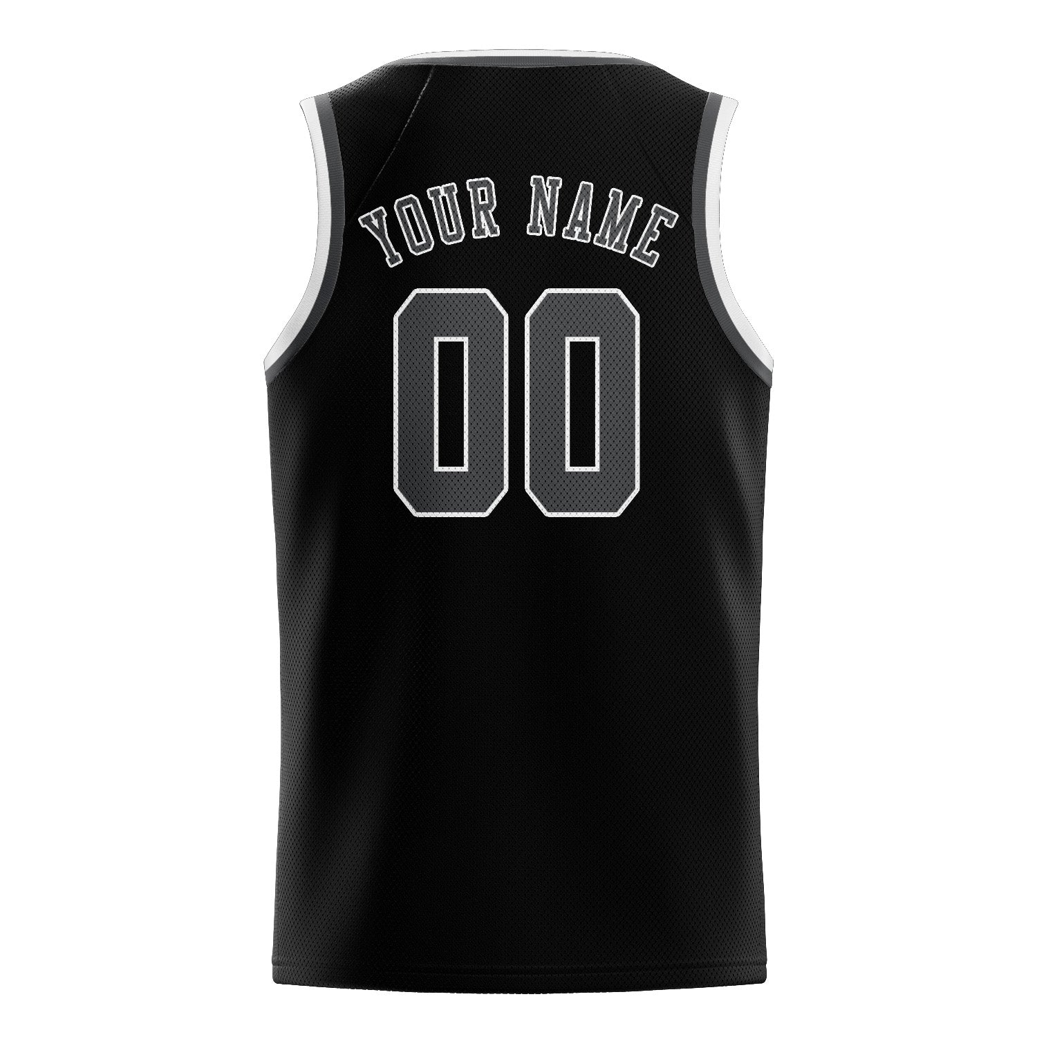 Custom Black Dark Grey Basketball Jersey