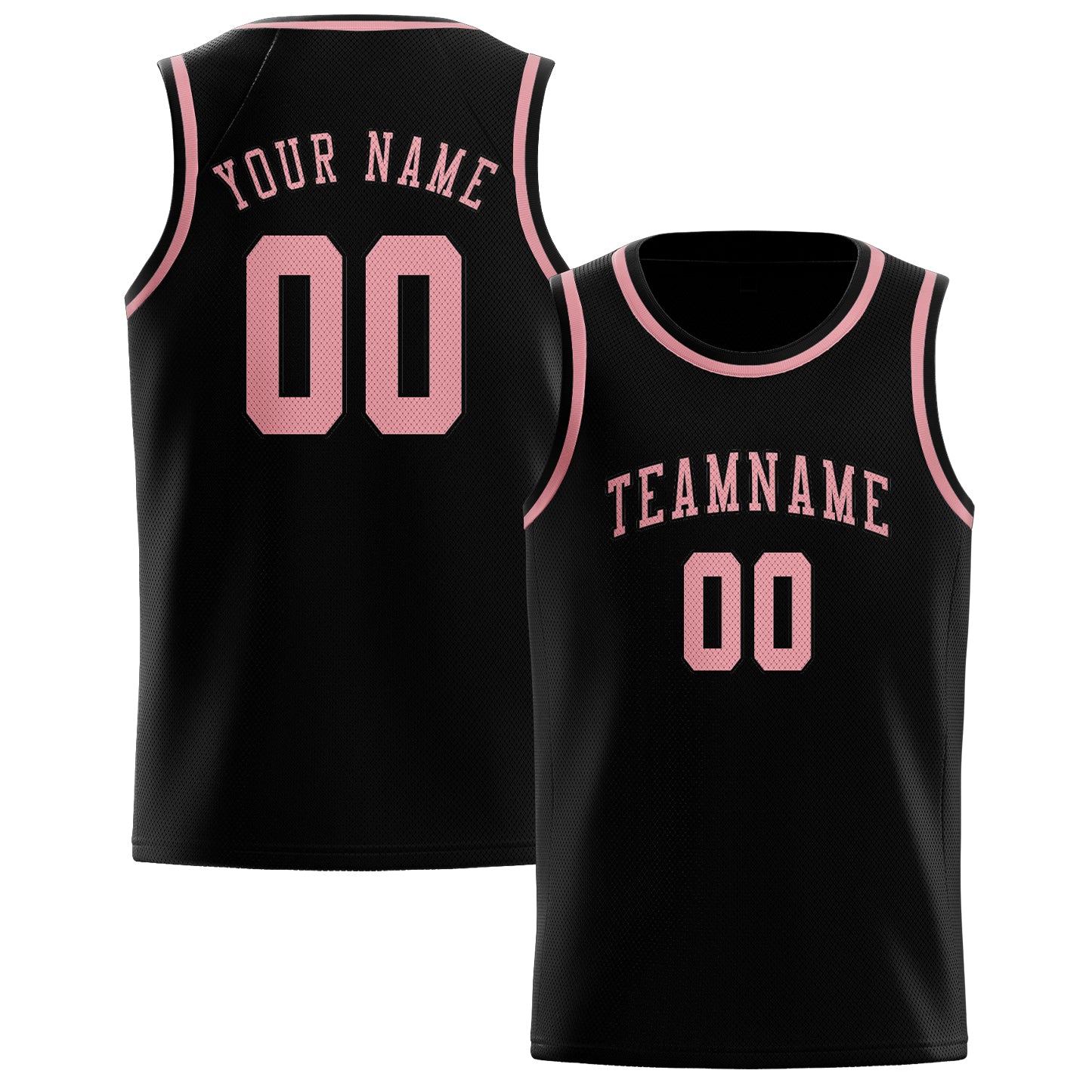 Custom Black Light Pink Basketball Jersey