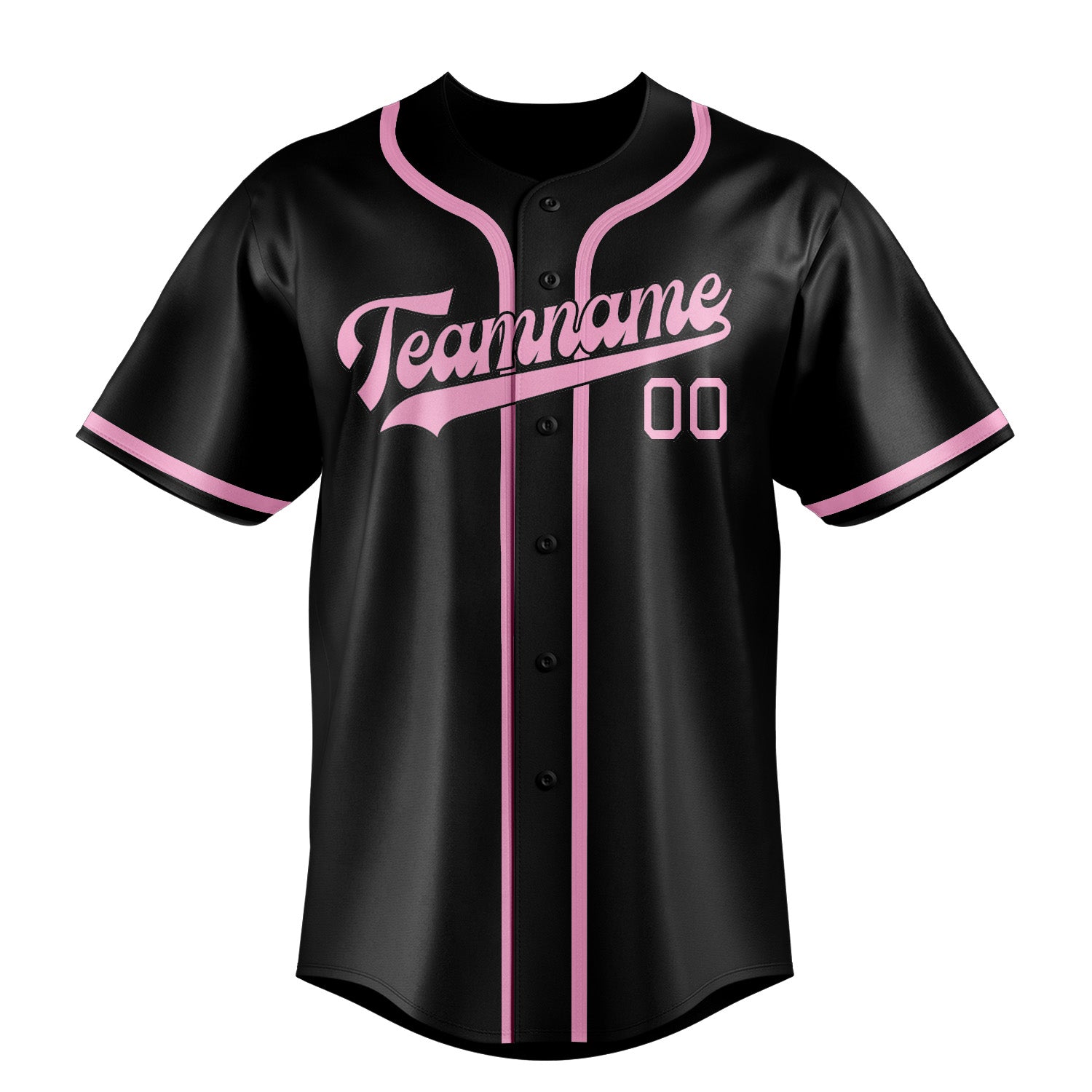 Custom Black Light Pink Baseball Jersey