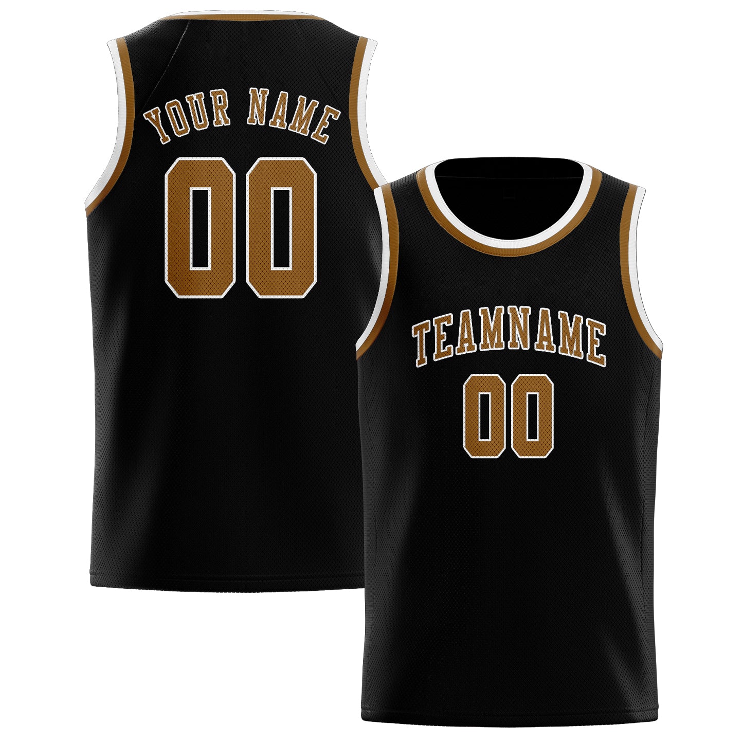 Custom Black Khaki Basketball Jersey