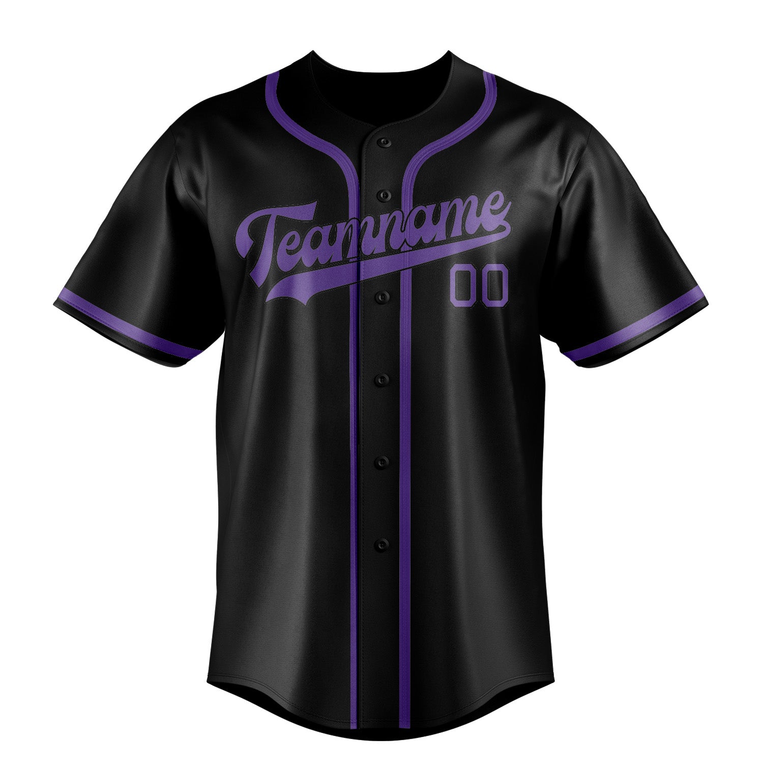 Custom Black Light Purple Baseball Jersey