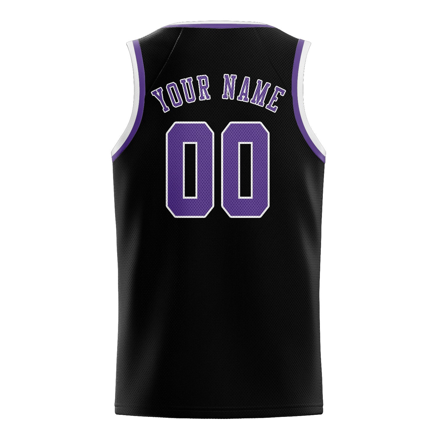 Custom Black Light Purple Basketball Jersey