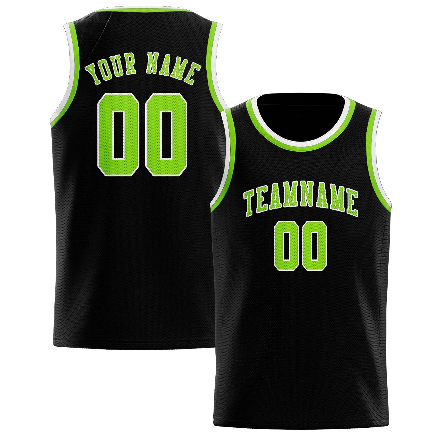 Custom Black Emerald Green Basketball Jersey