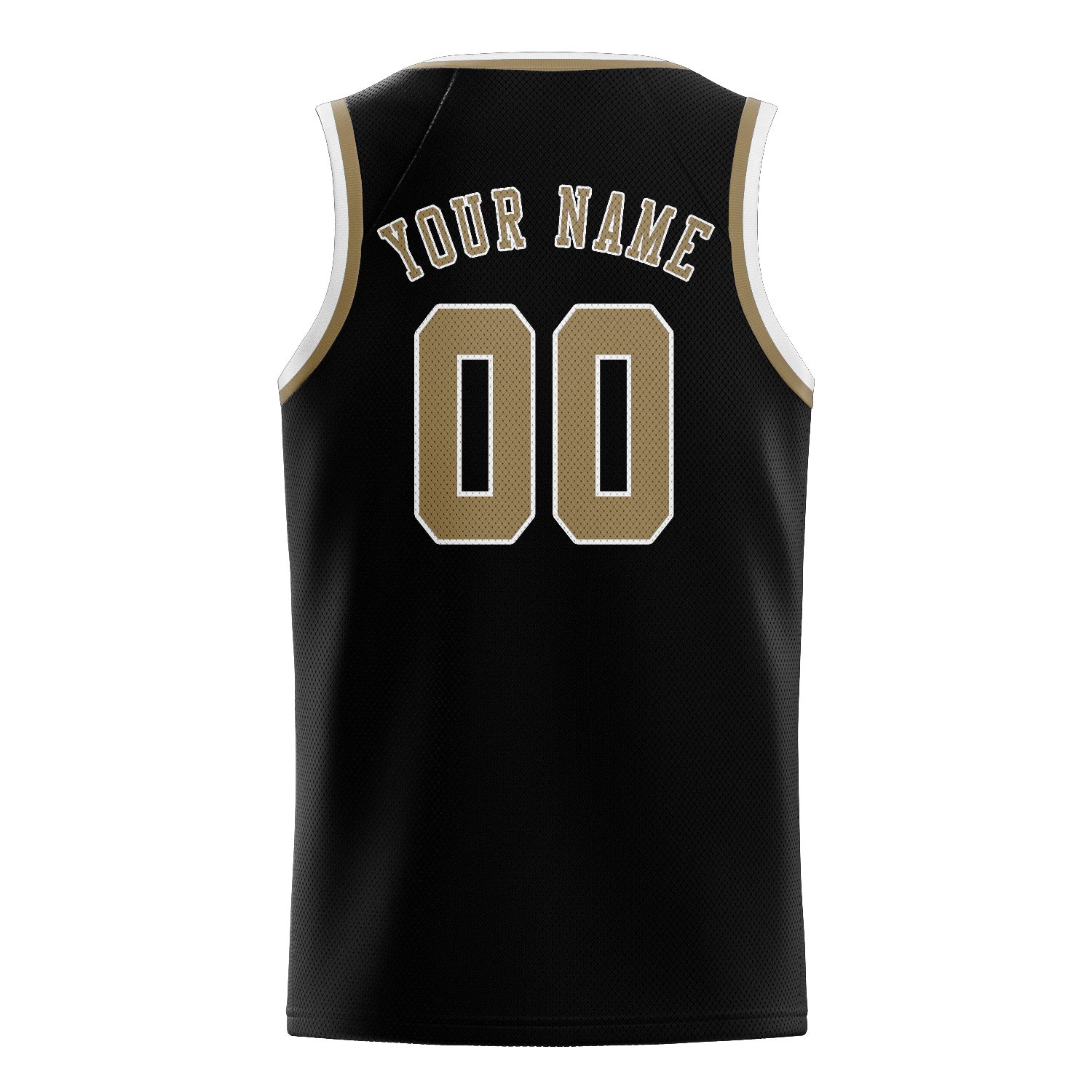 Custom Black Light Khaki Basketball Jersey