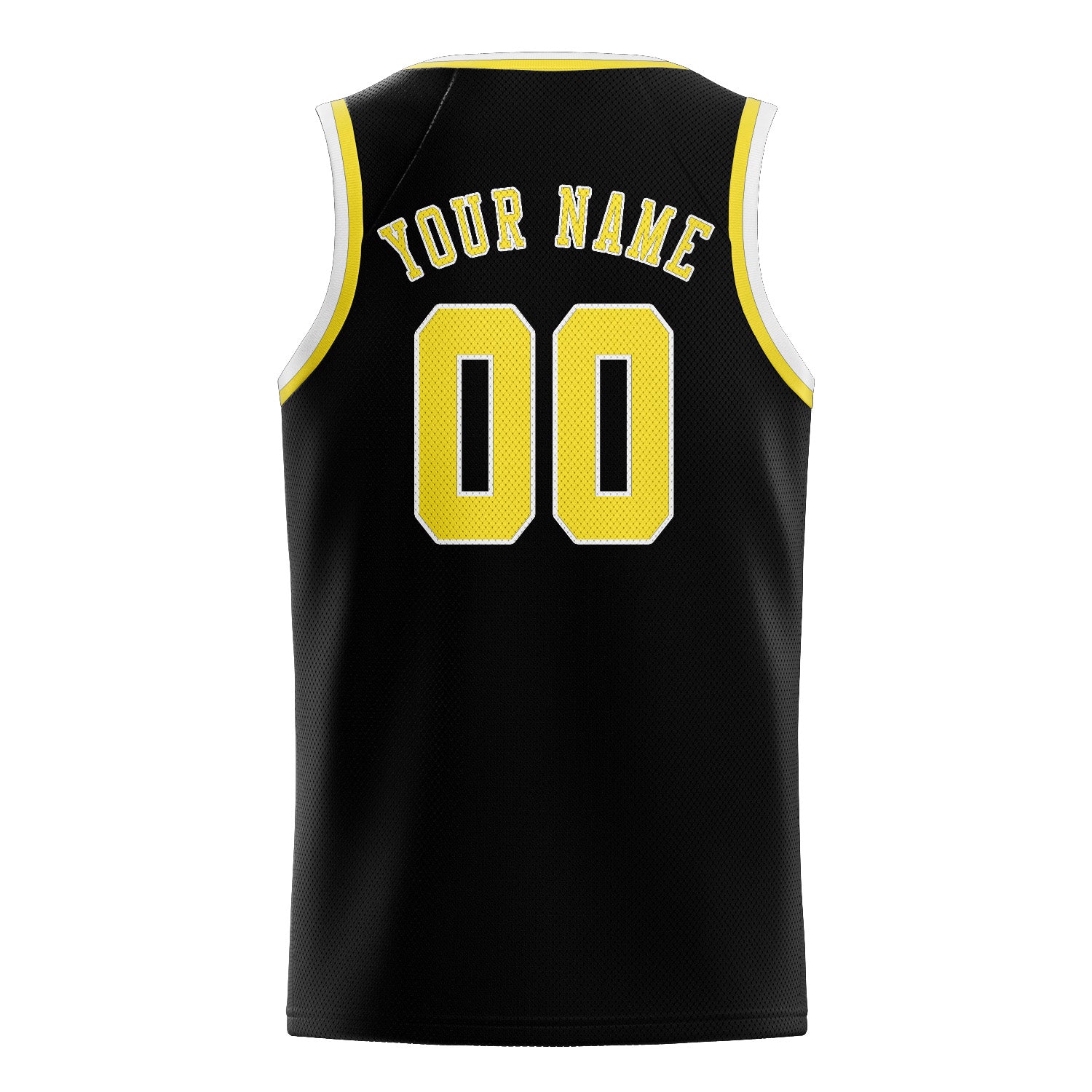 Custom Black Light Yellow Basketball Jersey