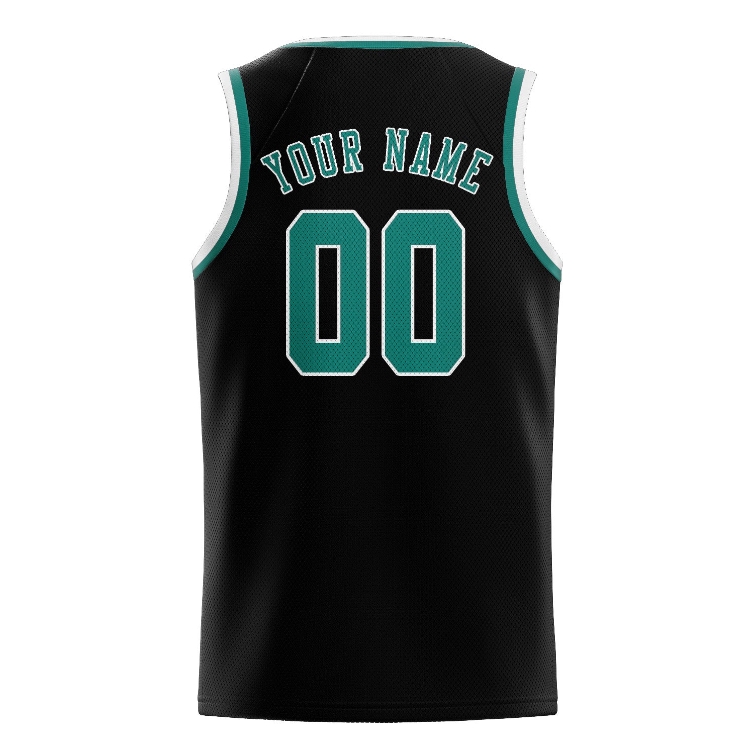 Custom Black Blue Green Basketball Jersey