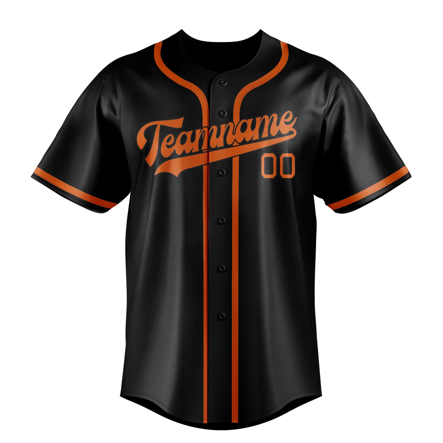 Custom Black Orange Baseball Jersey
