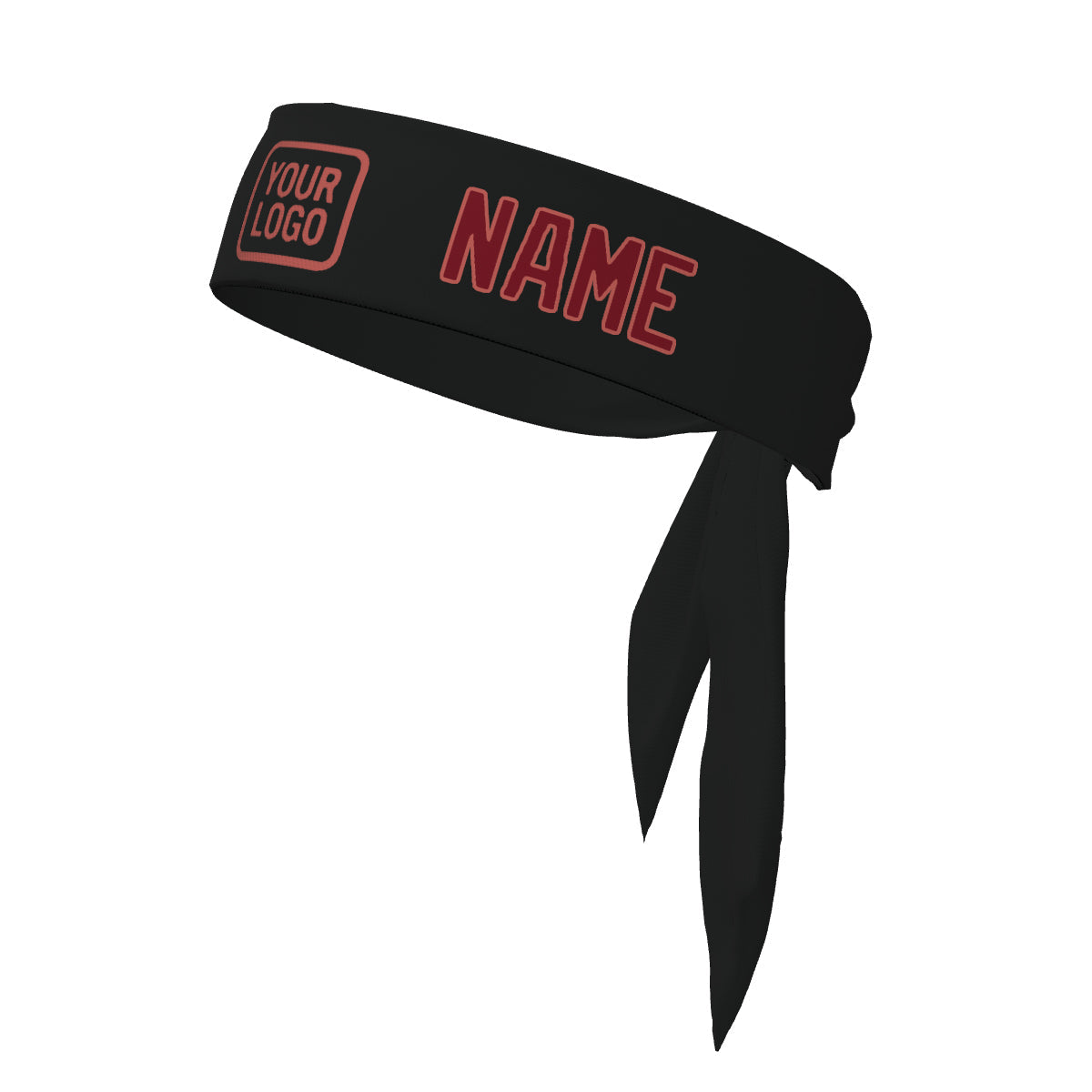Custom Black Crimson Red Headband