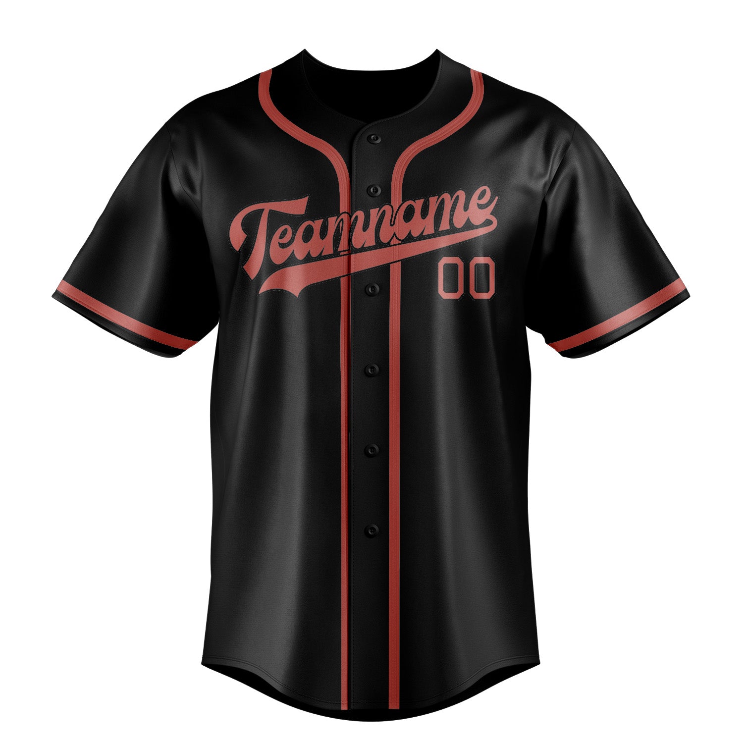 Custom Black Copper Rose Baseball Jersey