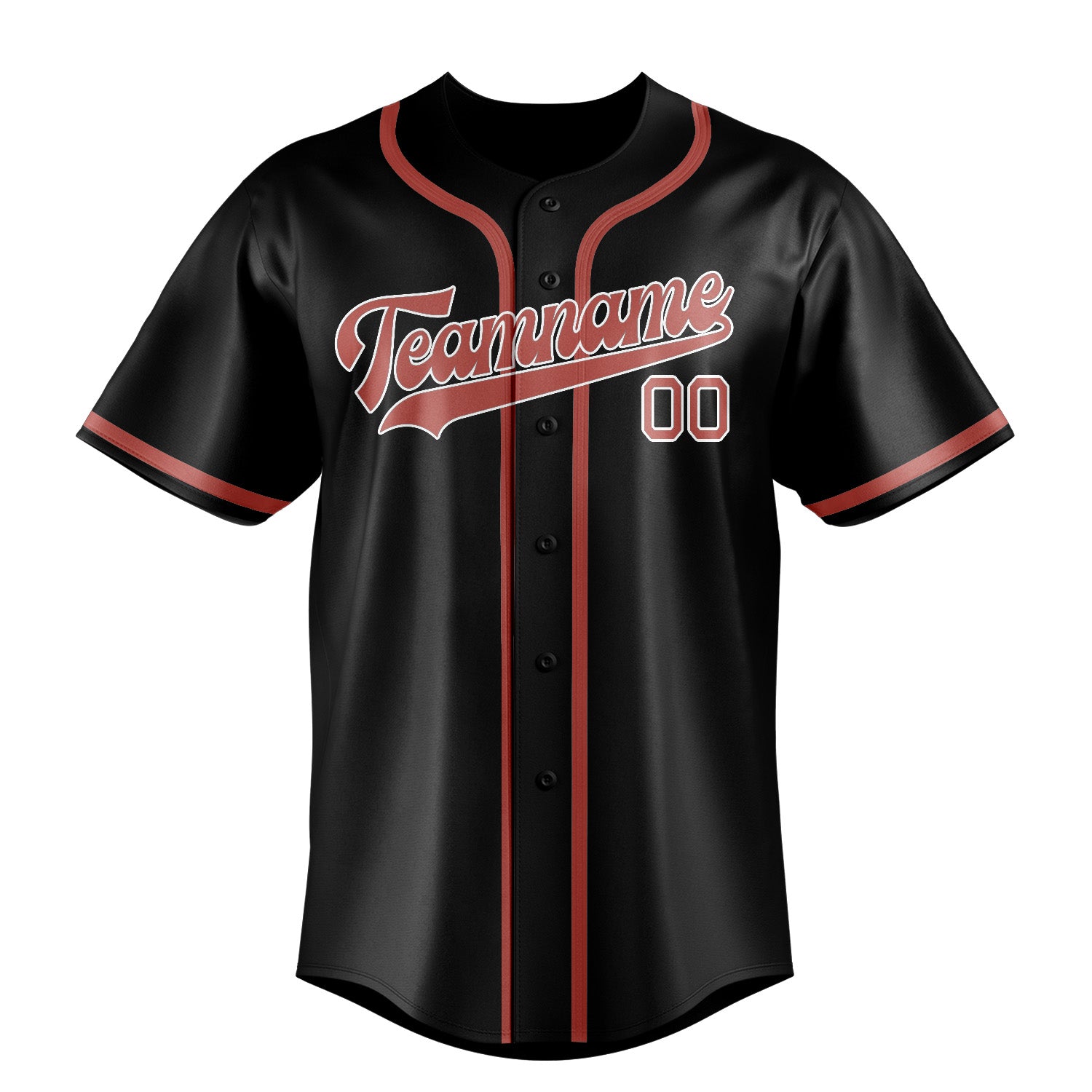 Custom Black Copper Rose Baseball Jersey