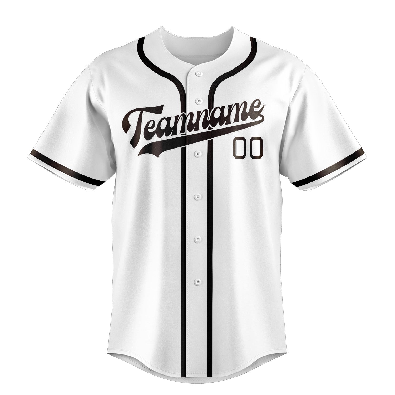 Custom White Brown Baseball Jersey