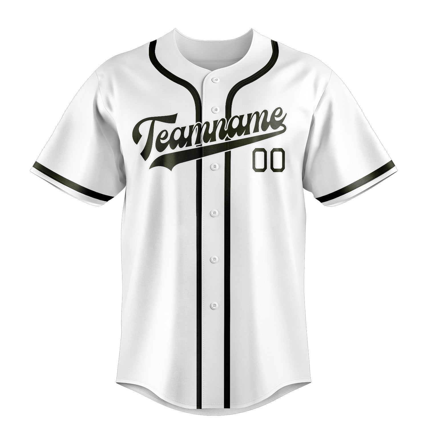 Custom White Olive Baseball Jersey