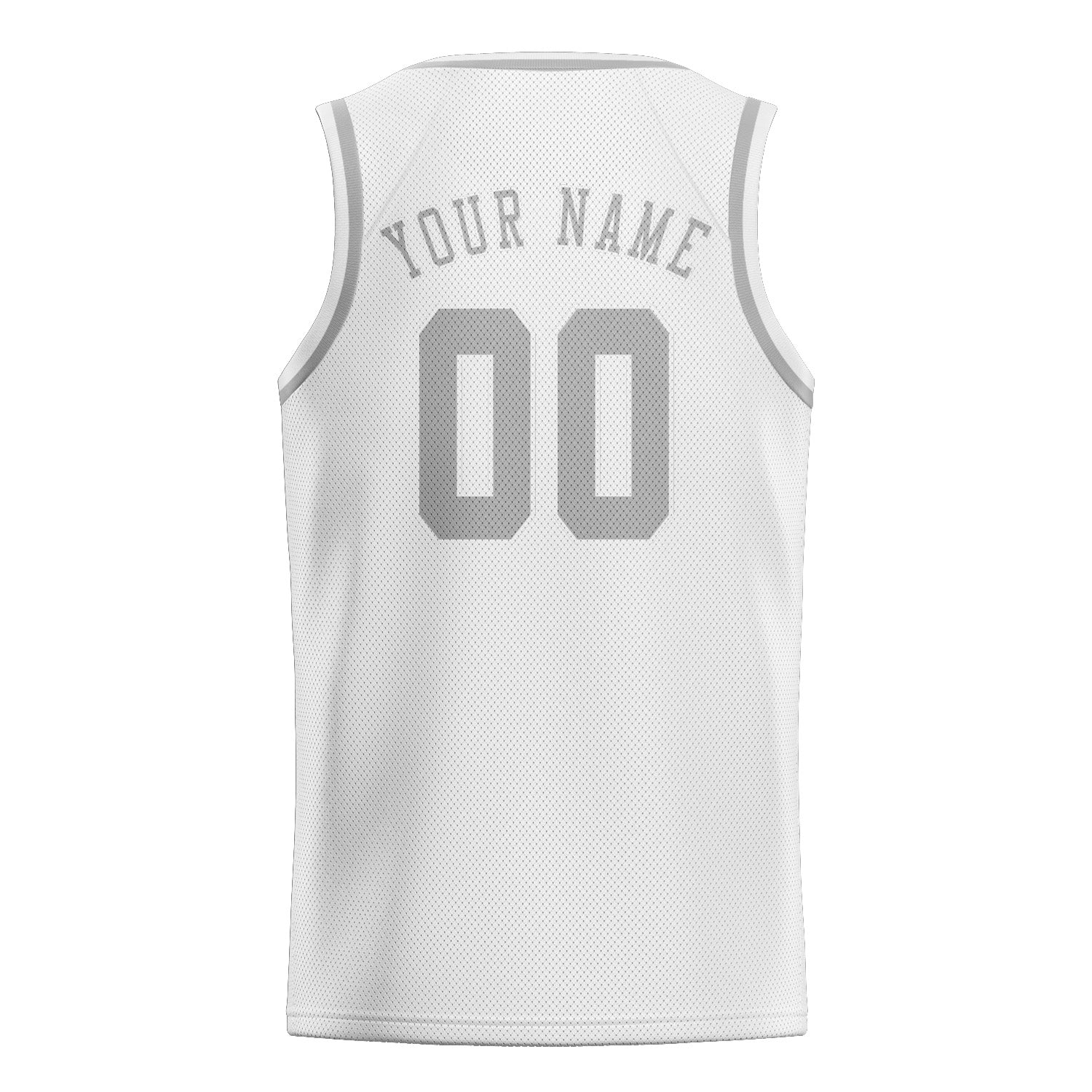 Custom White Gray Basketball Jersey