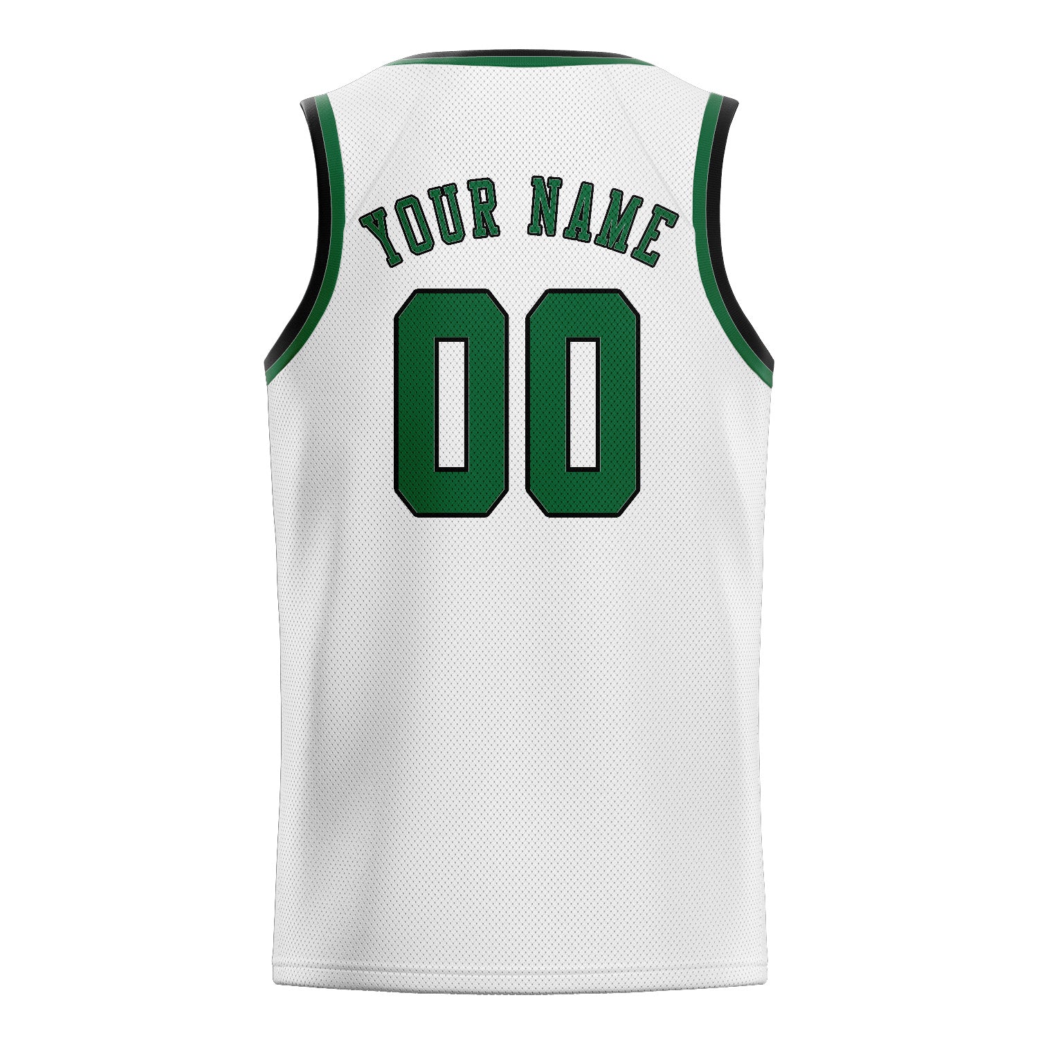 Custom White Green Basketball Jersey