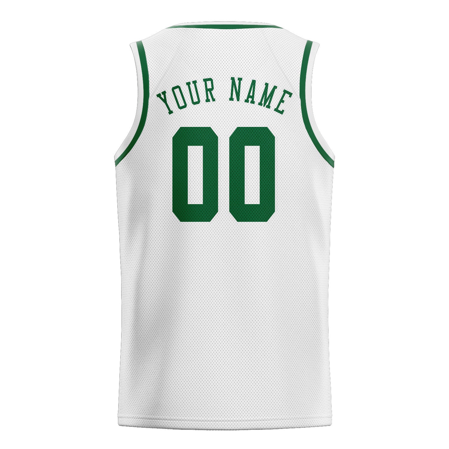 Custom White Green Basketball Jersey