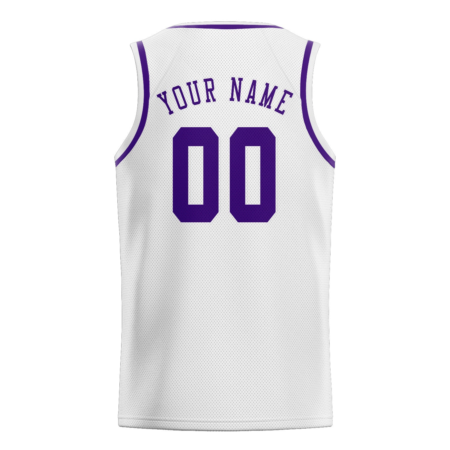 Custom White Purple Basketball Jersey
