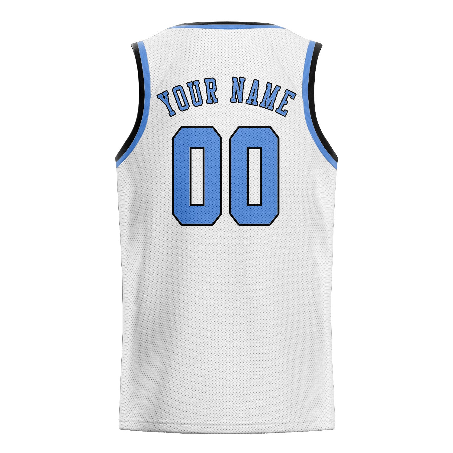 Custom White Light Blue Basketball Jersey