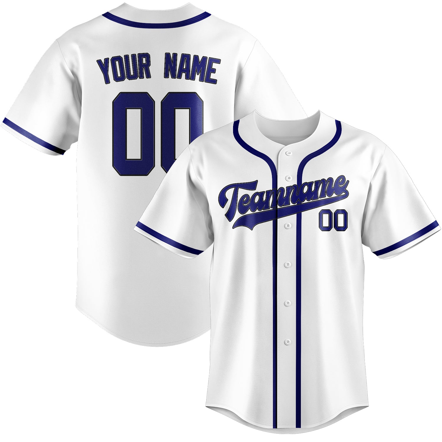 Custom White Sky Blue Baseball Jersey